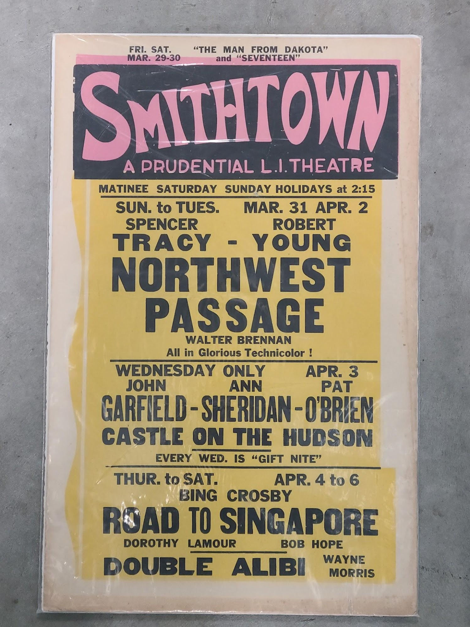 Movie Theatre Poster 1940 Window Cards
