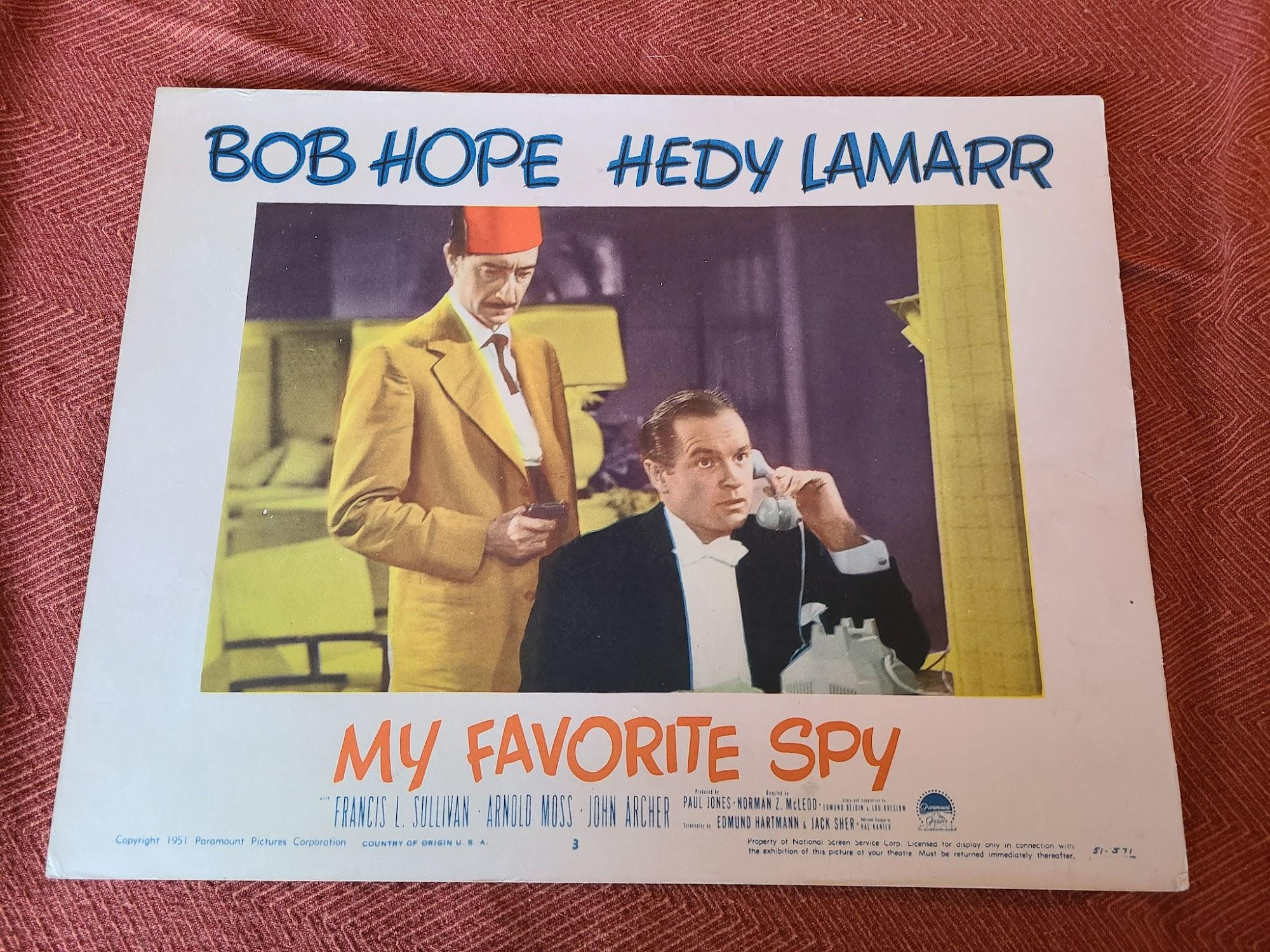 My Favorite Spy 1951 General Lobby Cards