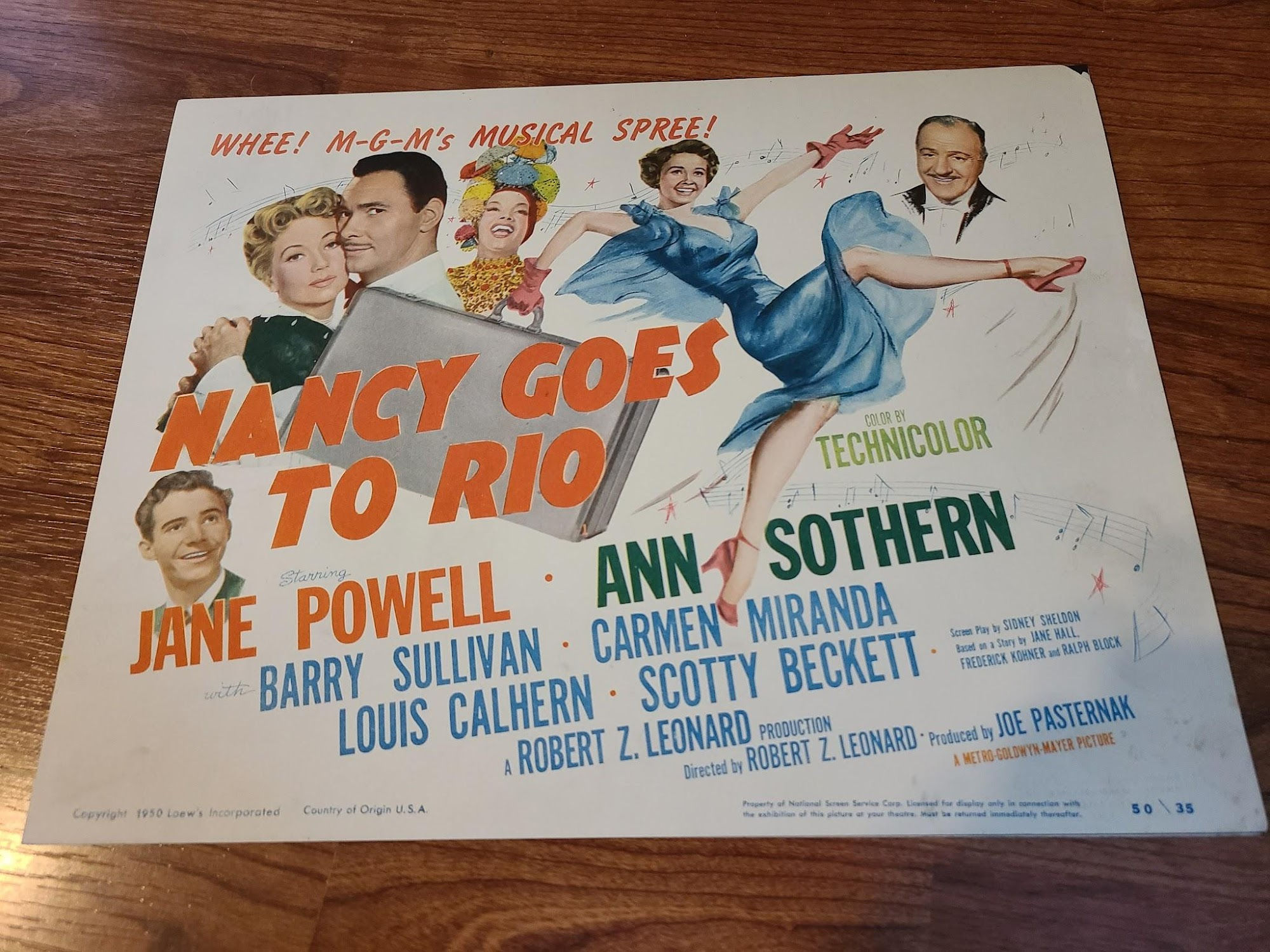 Nancy Goes To Rio 1950 Title Cards