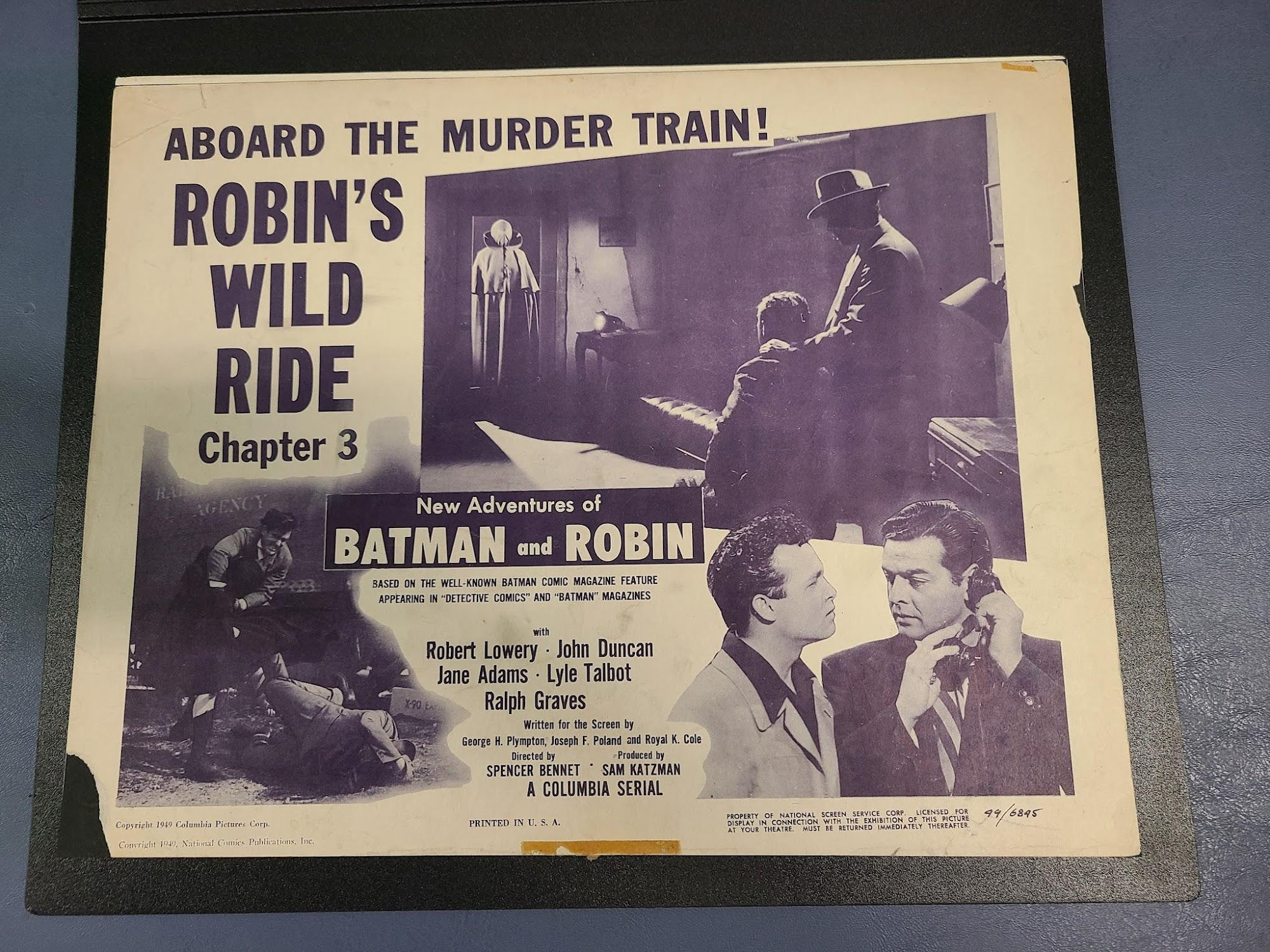 New Adventures/ Batman & Robin 1949 Serial Lobby Cards