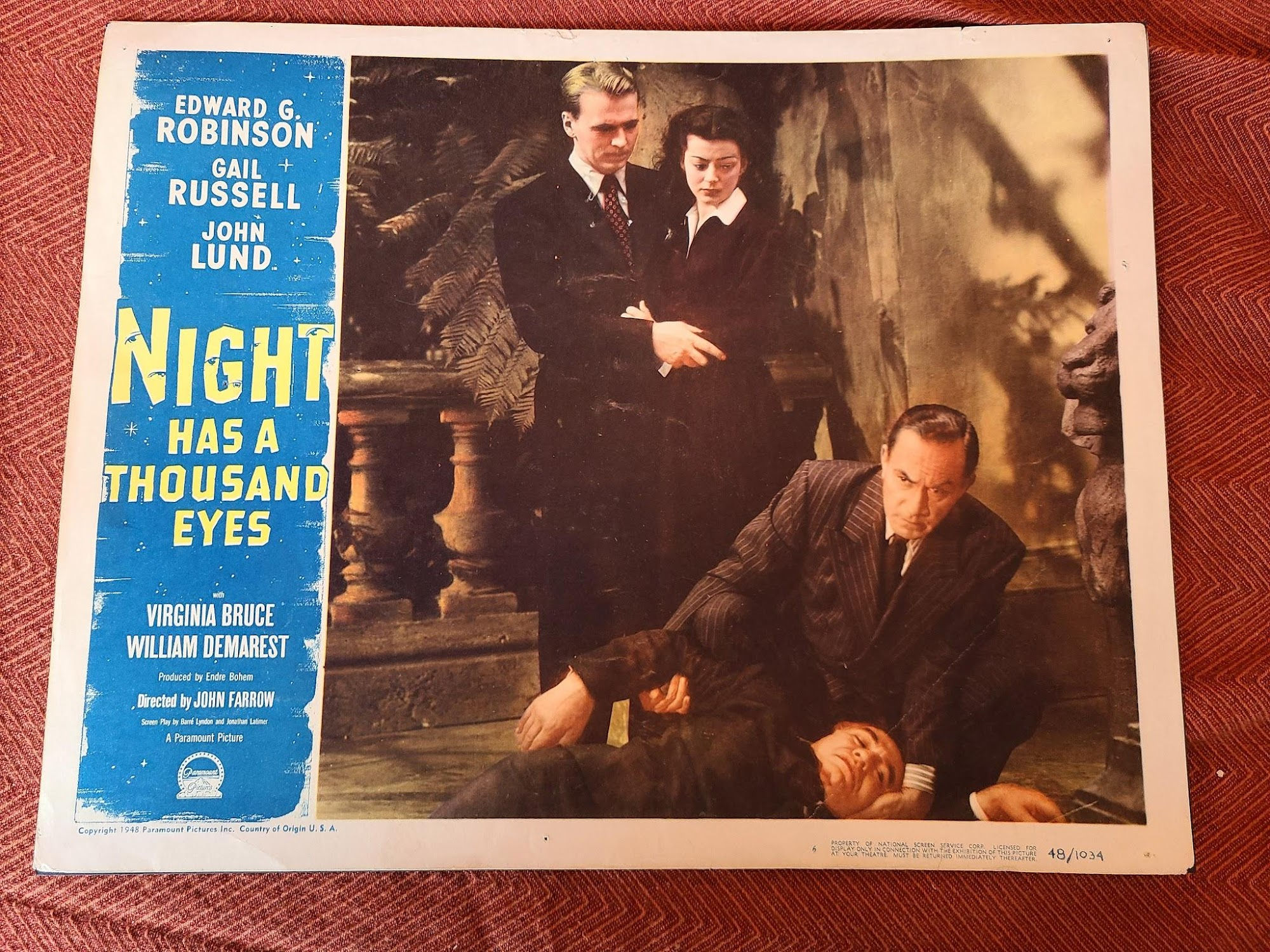 Night Has A Thousand Eyes 1948 General Lobby Cards