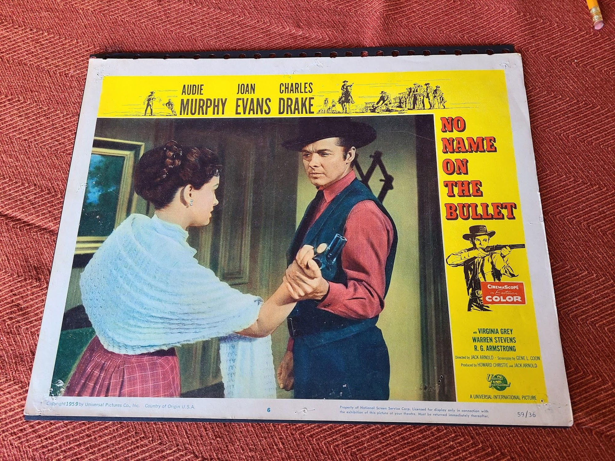 No Name On The Bullet 1959 Western Lobby Cards
