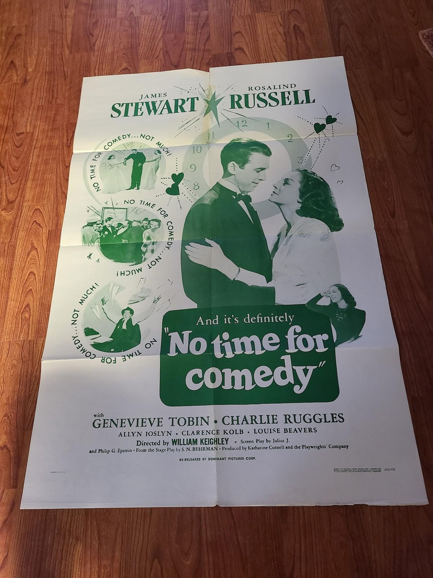 No Time For Comedy 1940 1 Sheets/US