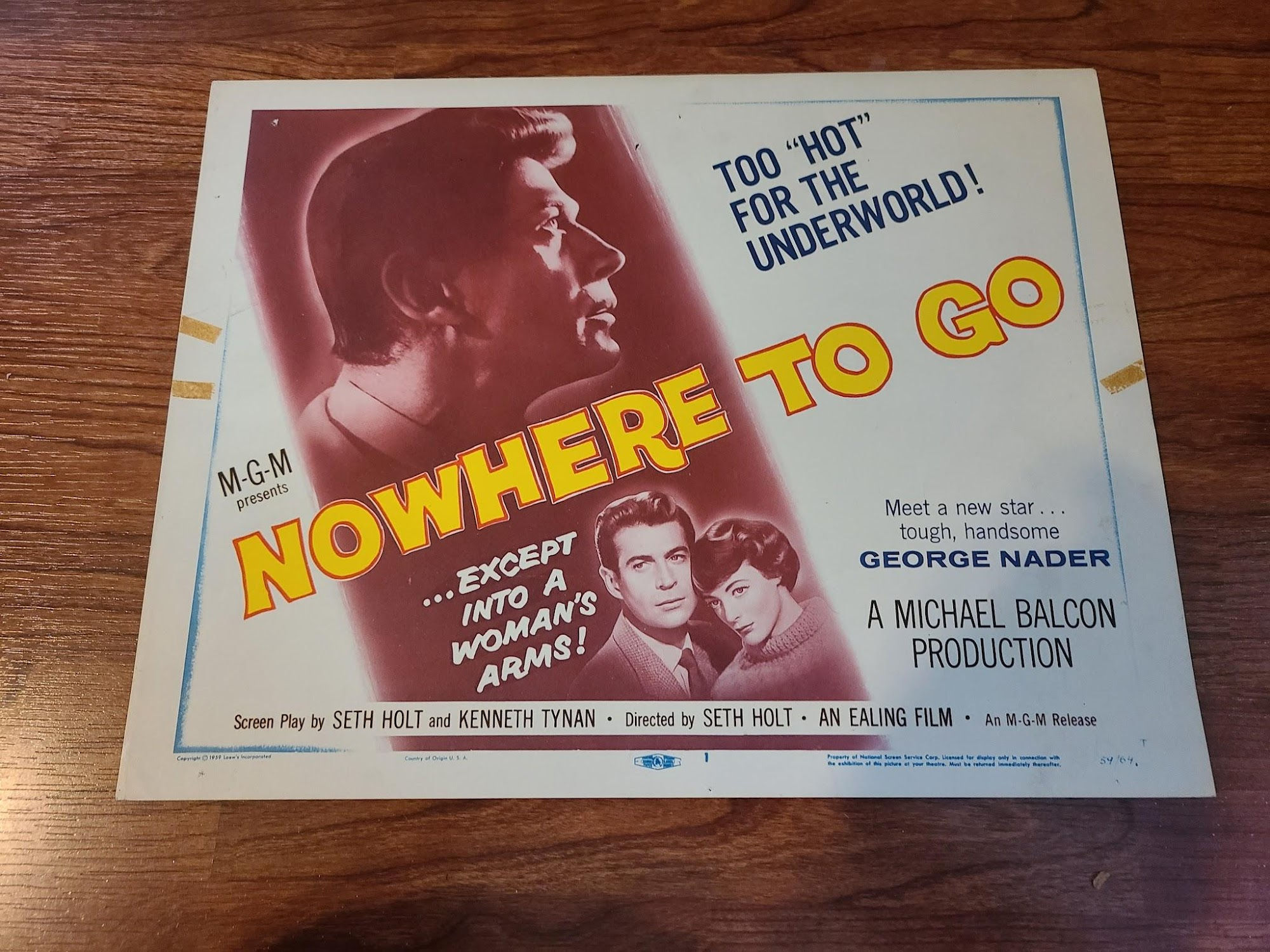 Nowhere To Go 1959 Title Cards