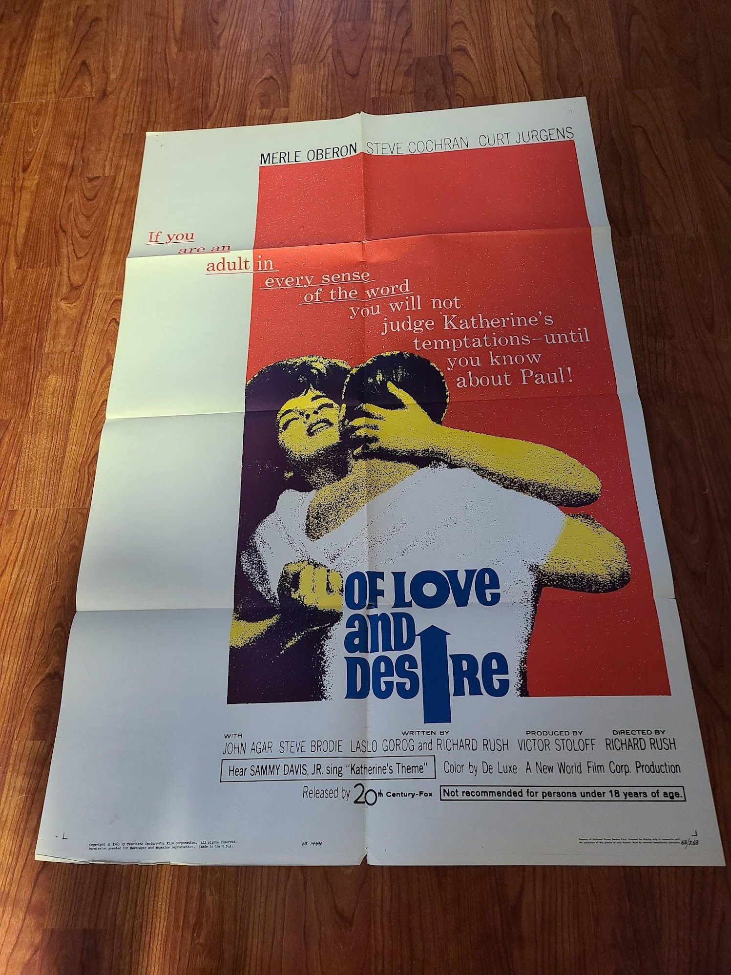 Of Love and Desire 1963 1 Sheets/US