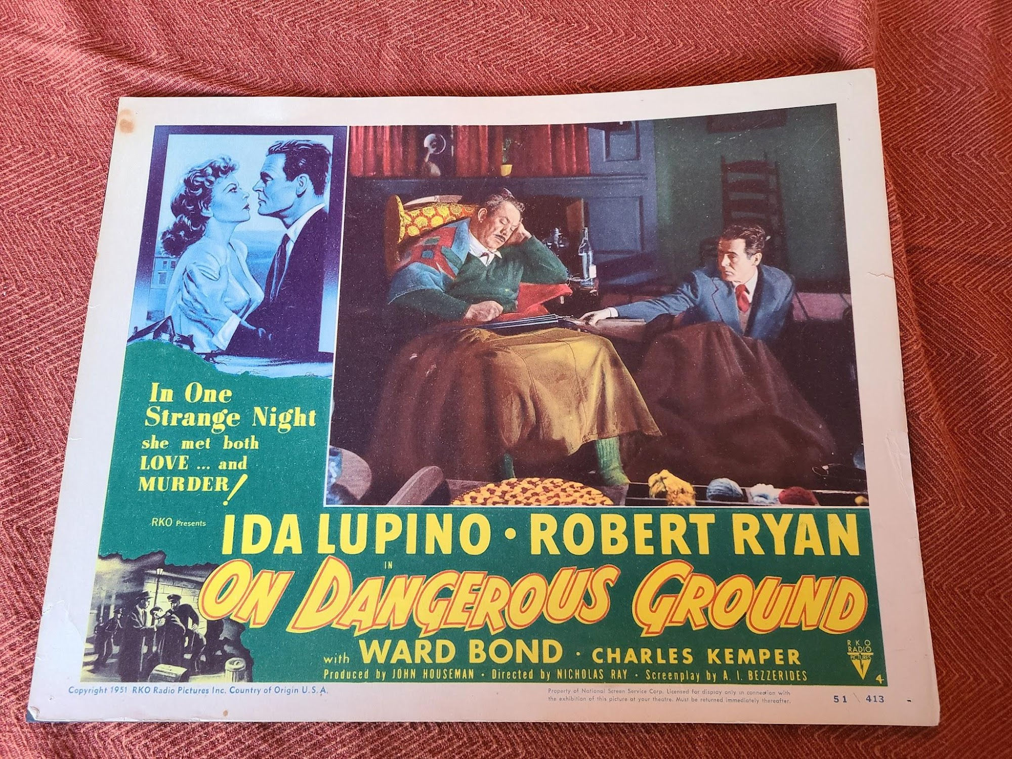 On Dangerous Ground 1951 General Lobby Cards