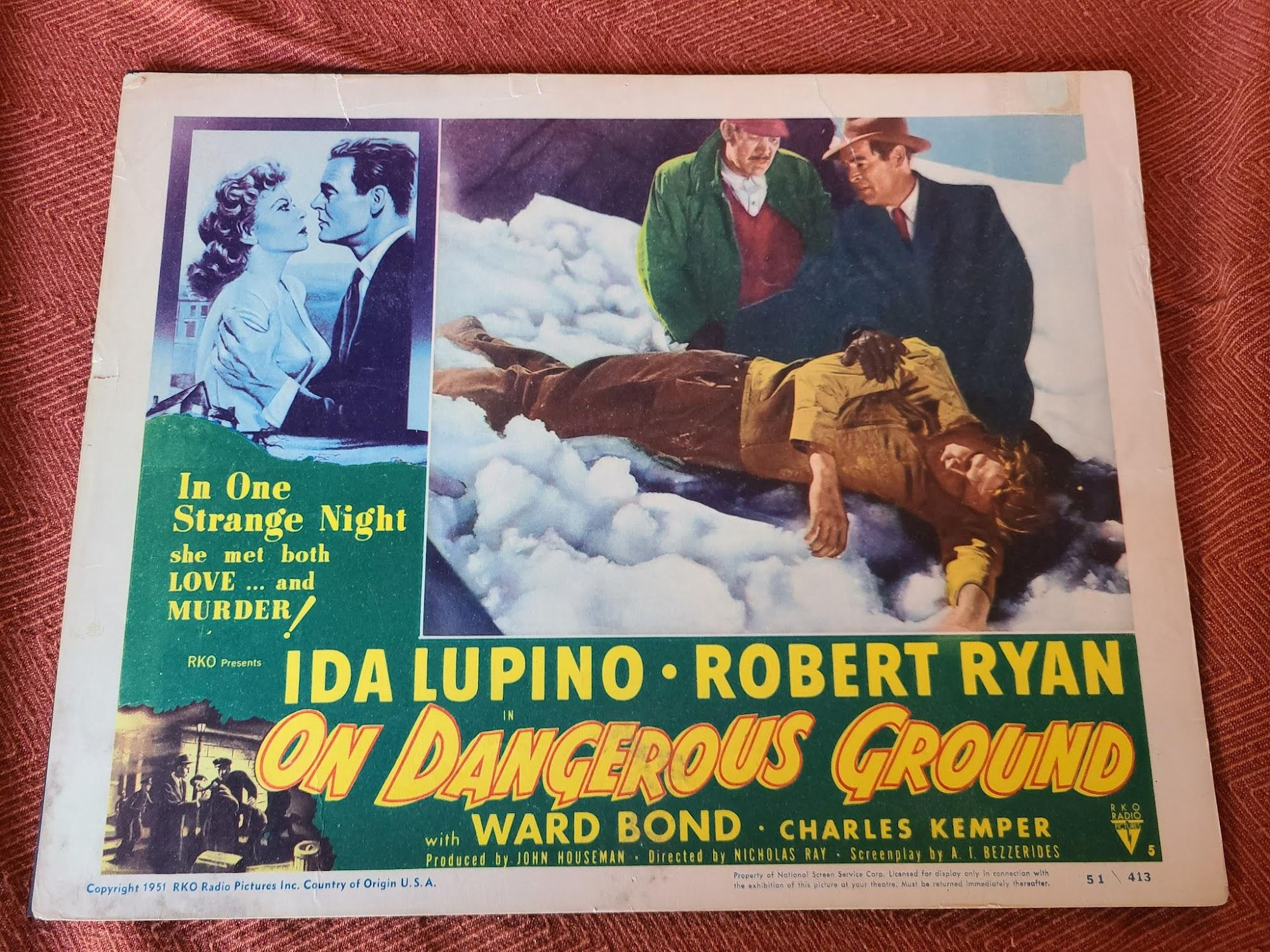 On Dangerous Ground 1951 General Lobby Cards