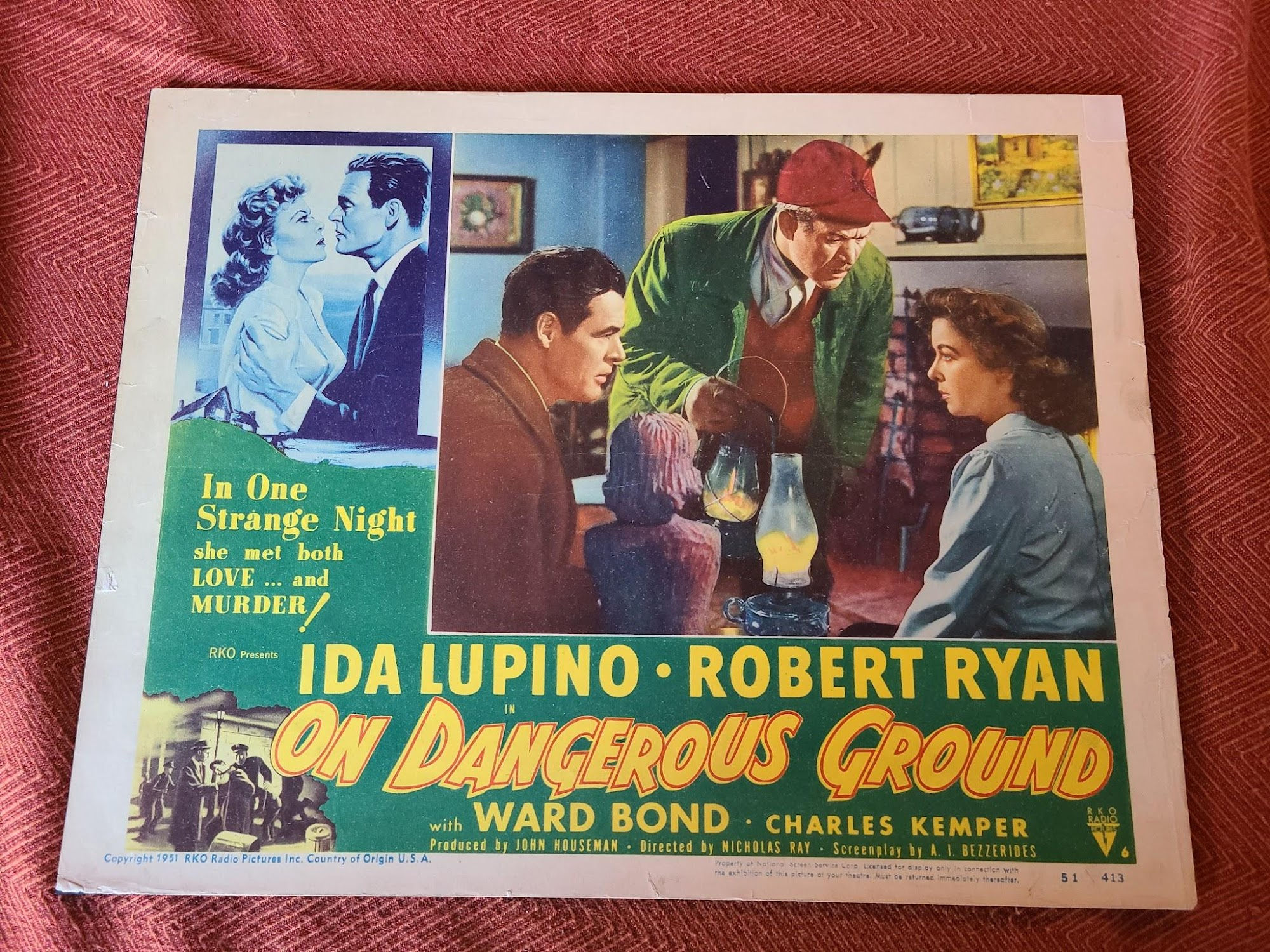 On Dangerous Ground 1951 General Lobby Cards