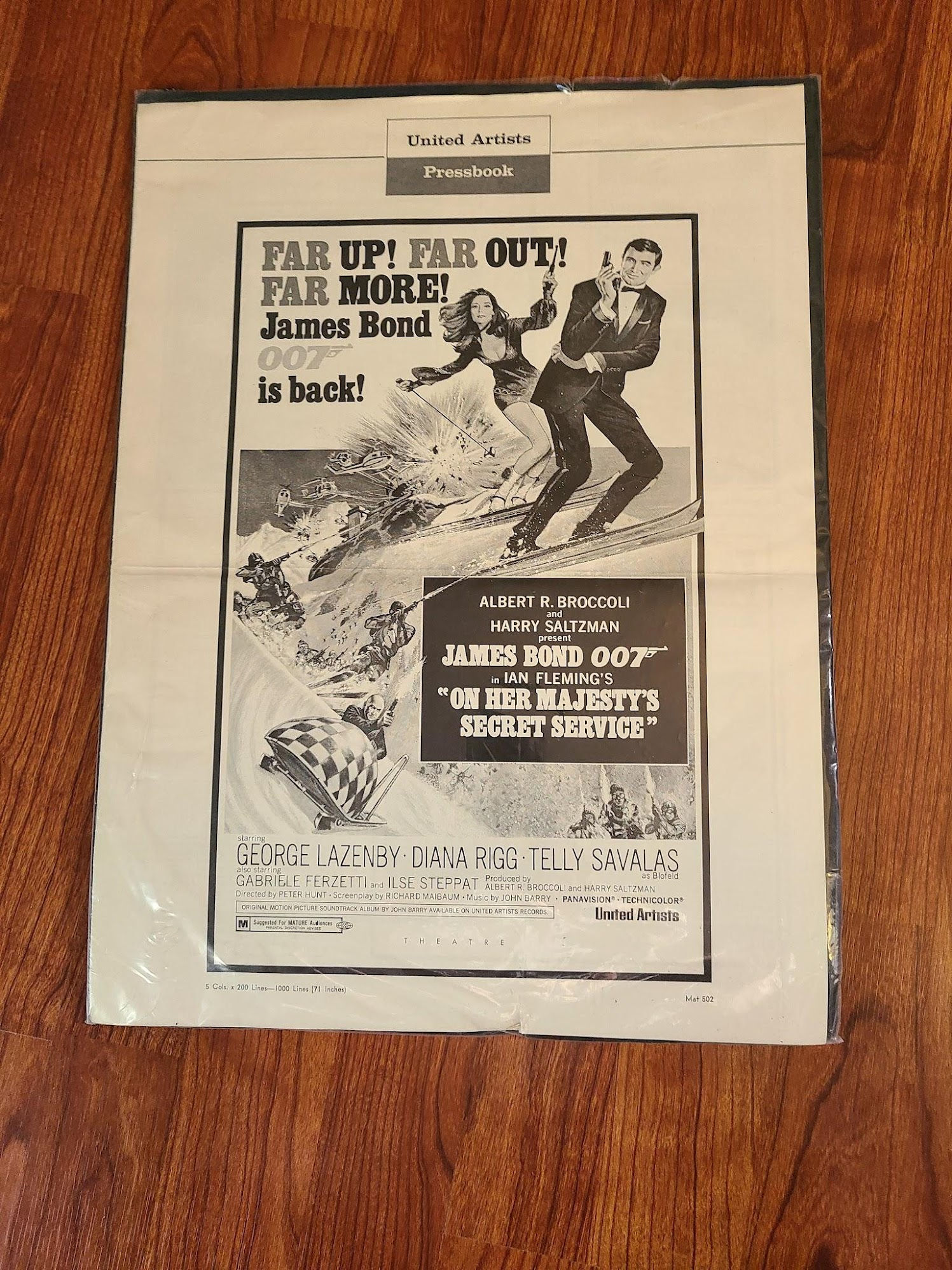 On Your Majesty Secret Service 1969 Press Books
