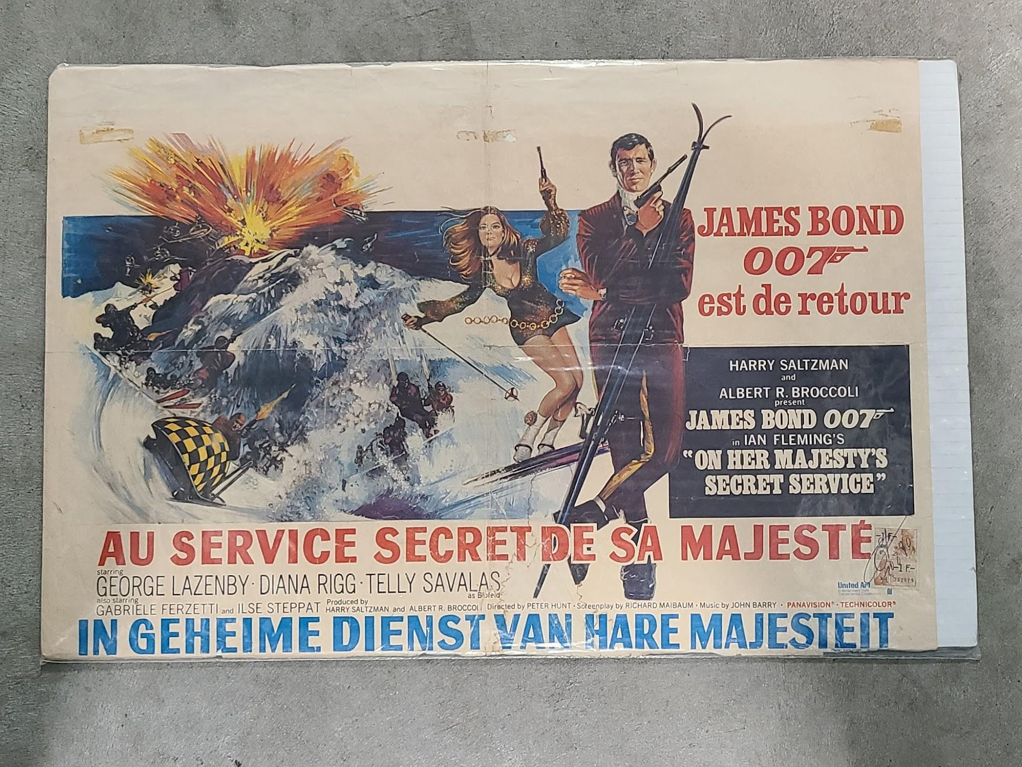 On Your Majesty's Secret Service 1969 Belgium