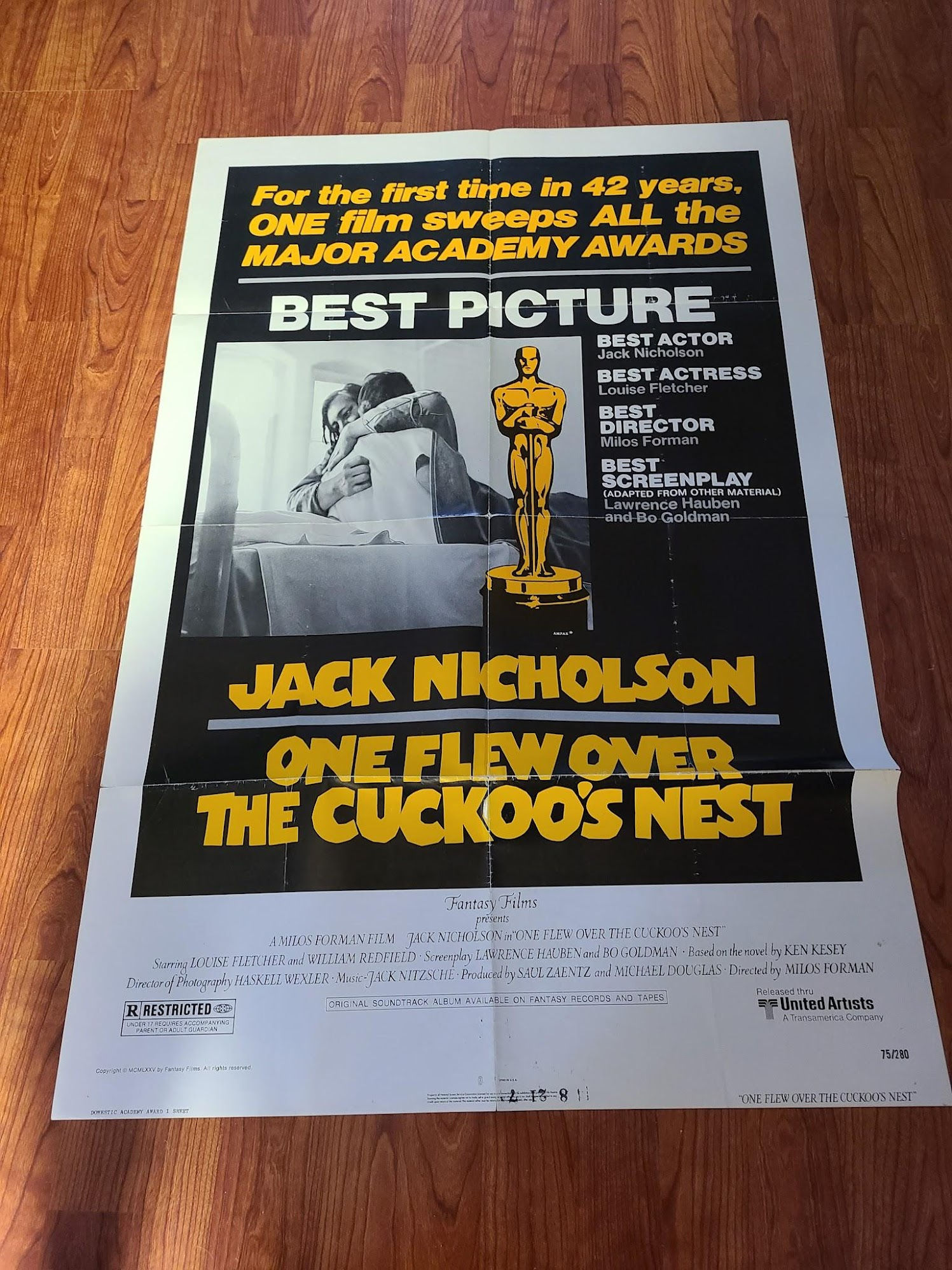 One Flew Over The Cuckoo's Nest 1975 1 Sheets/US