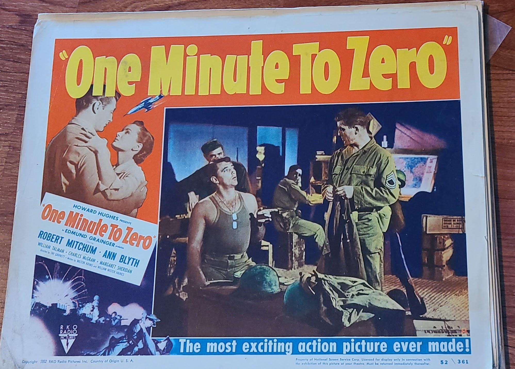 One Minute To Zero 1952 Military/Aviation Lobby Cards