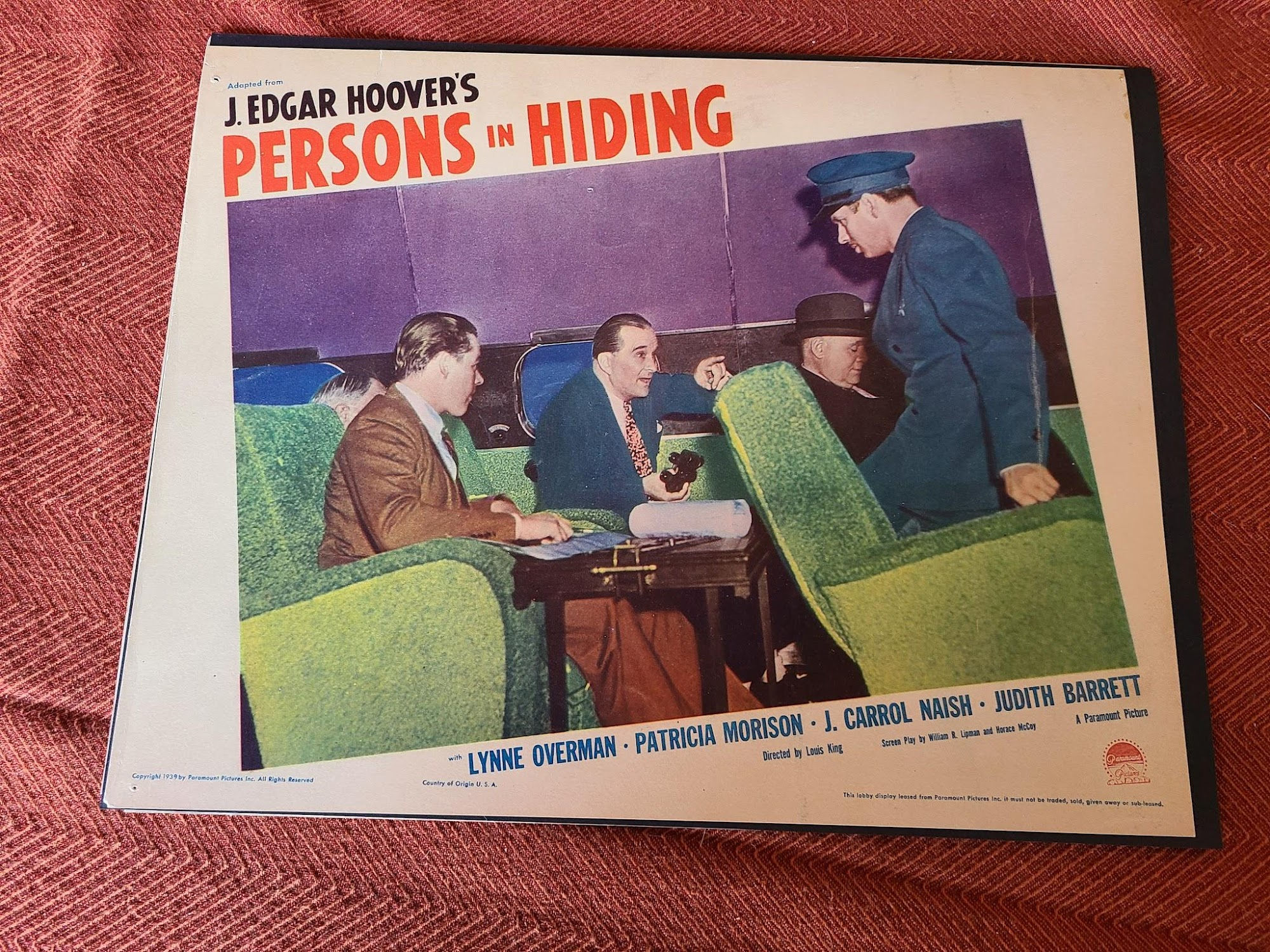 Person In Hiding 1939 General Lobby Cards