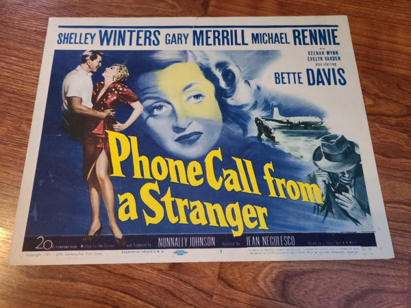 Phone Call From A Stranger 1952 Title Cards
