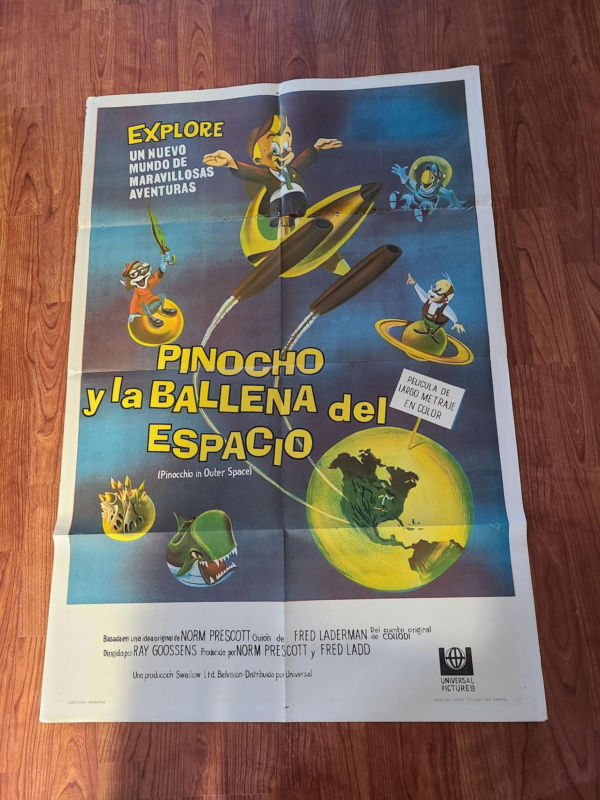 Pinocchio In Outer Space 1965 1 Sheets/US