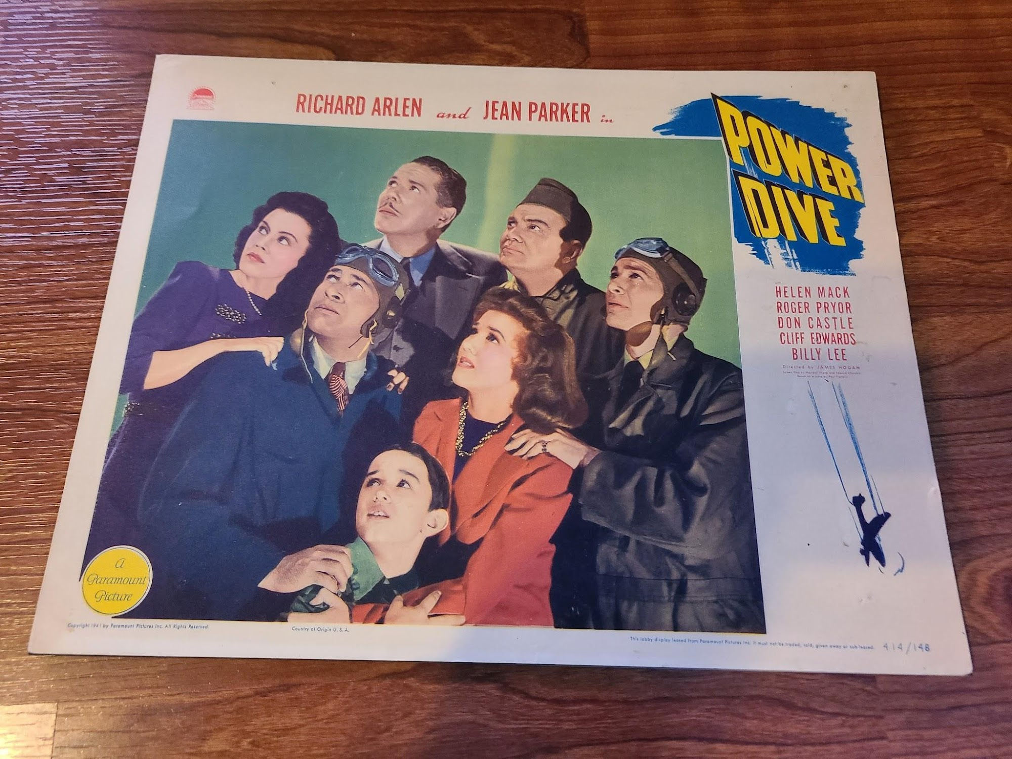 Power Dive 1941 Military/Aviation Lobby Cards