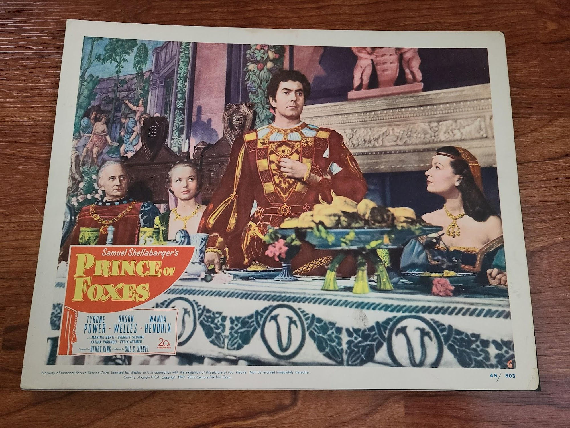 Prince Of Foxes 1949 General Lobby Cards
