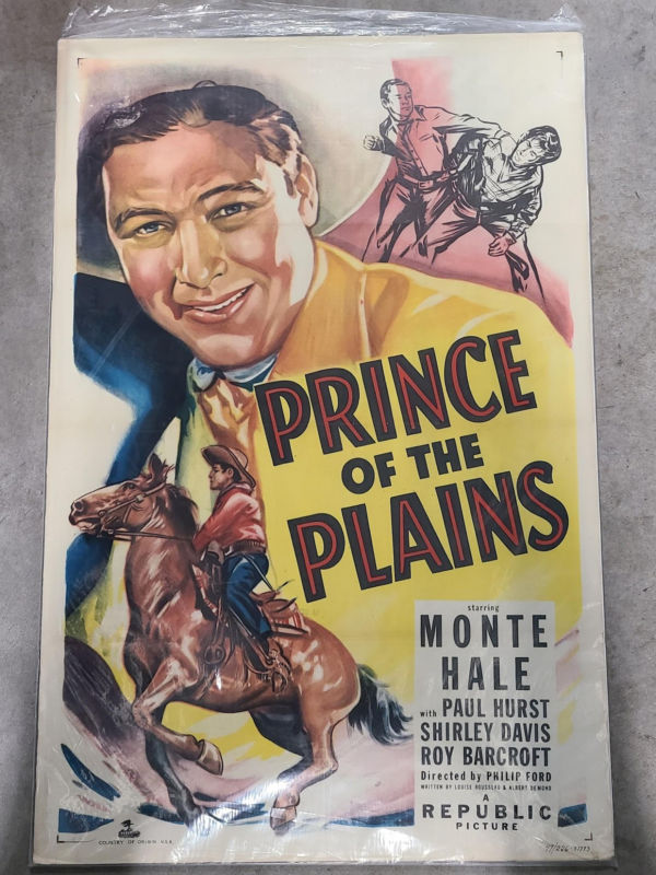 Prince Of The Plains 1949 1 Sheets/US