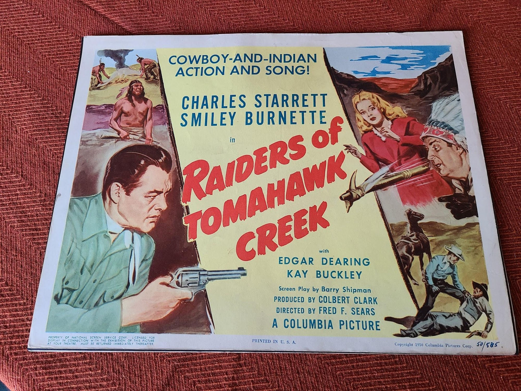 Raiders Of Tomahawk Trail 1950 Western Lobby Cards