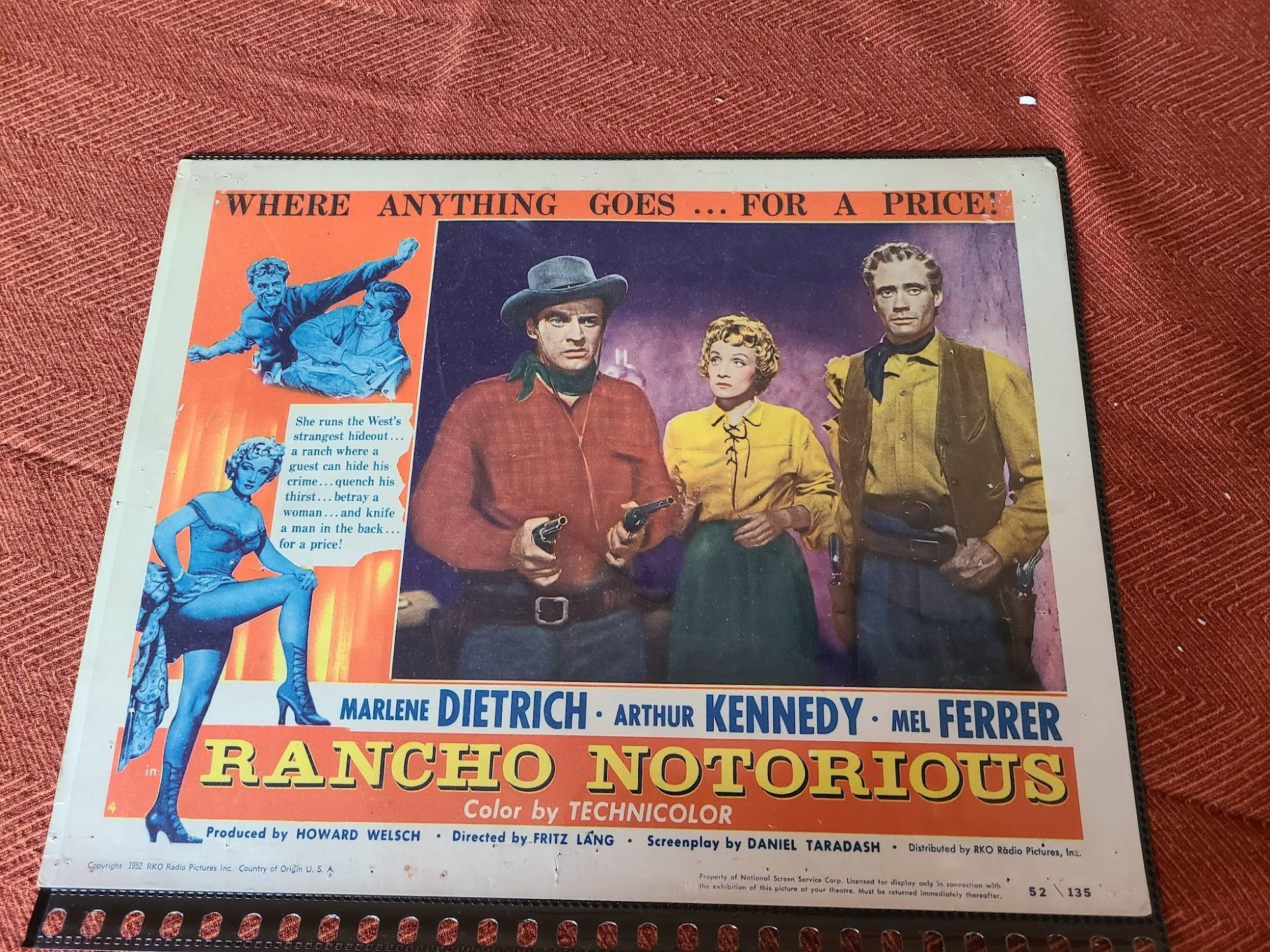 Rancho Notorious 1952 Western Lobby Cards