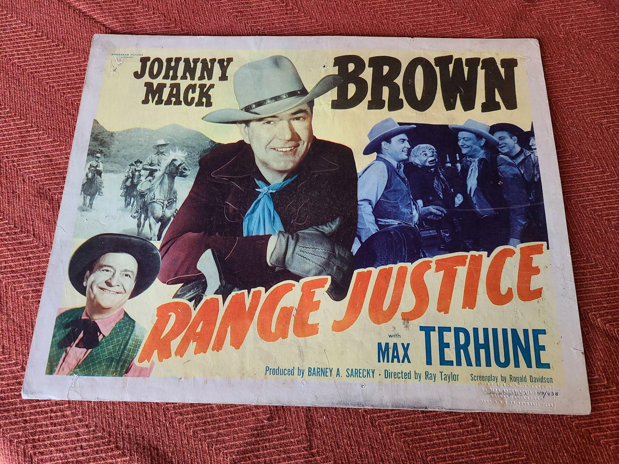 Range Justice 1949 Western Lobby Cards