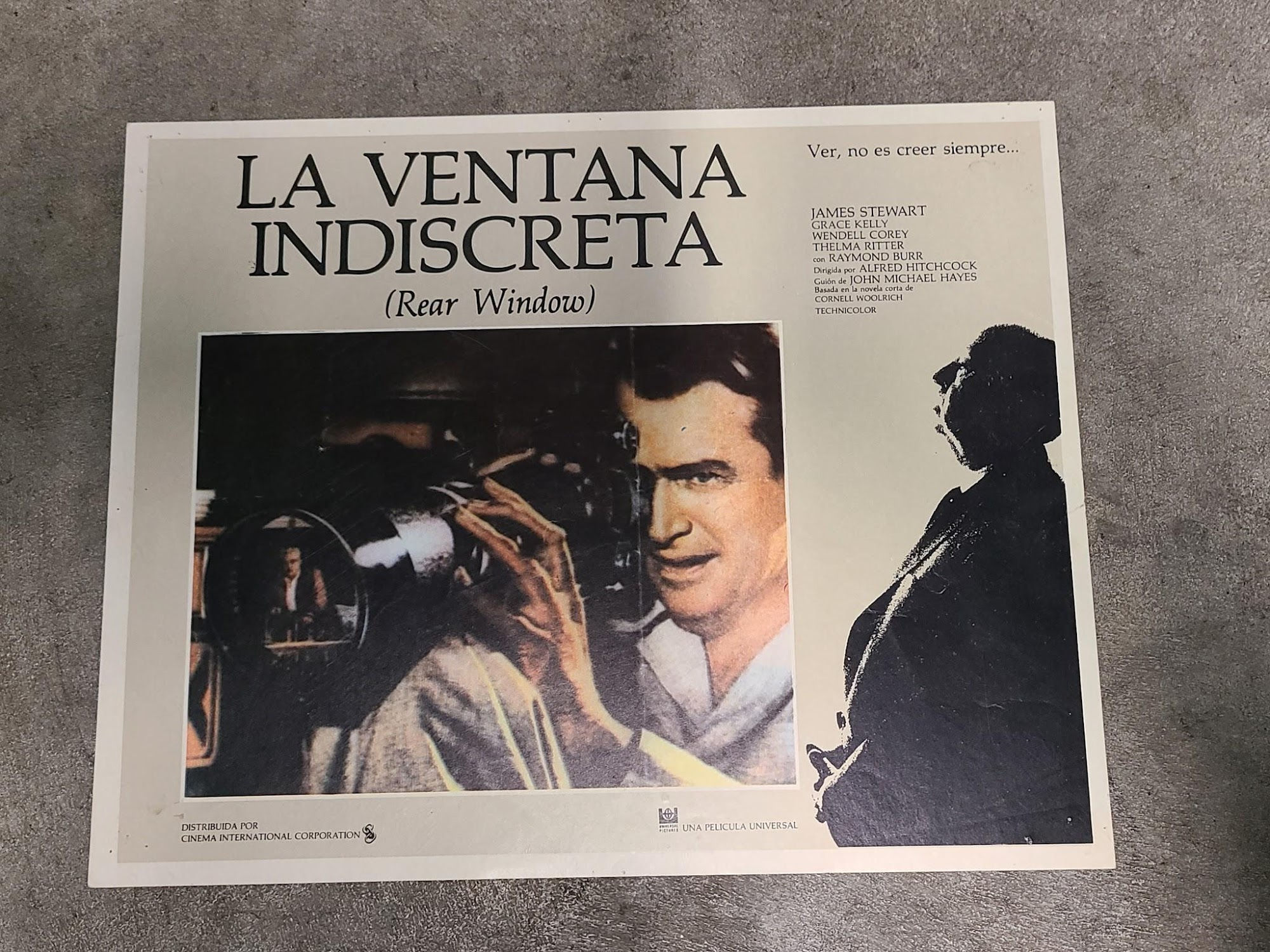 Rear Window 1954 Mexican Lobby Cards