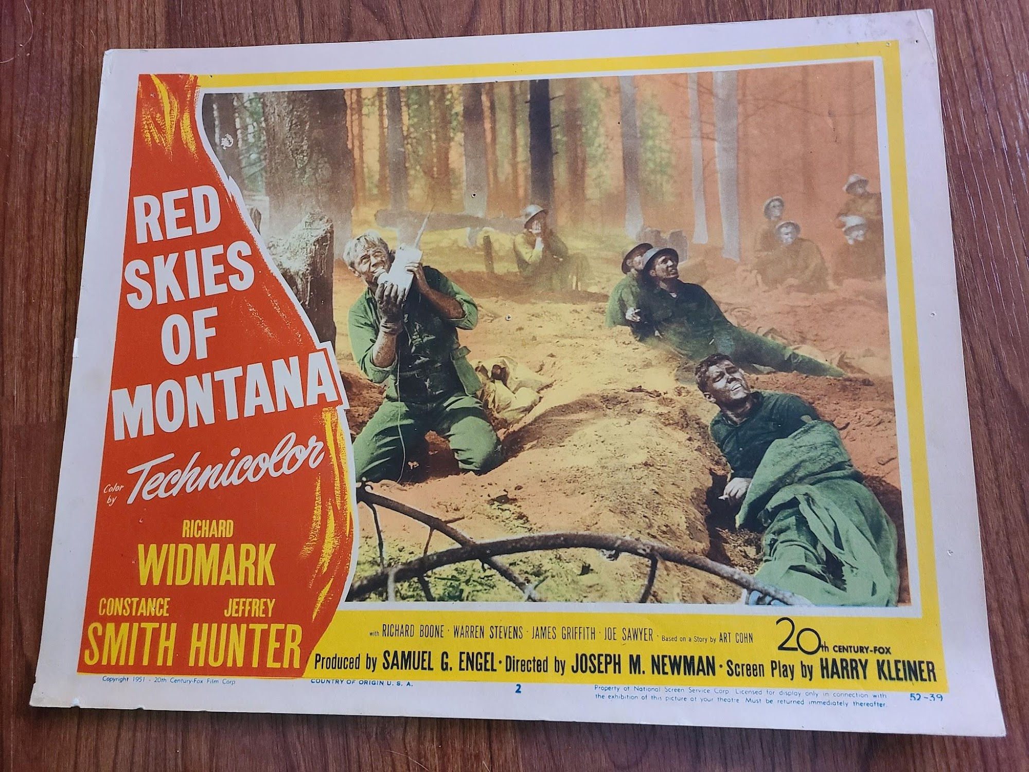 Red Skies Of Montana 1952 General Lobby Cards