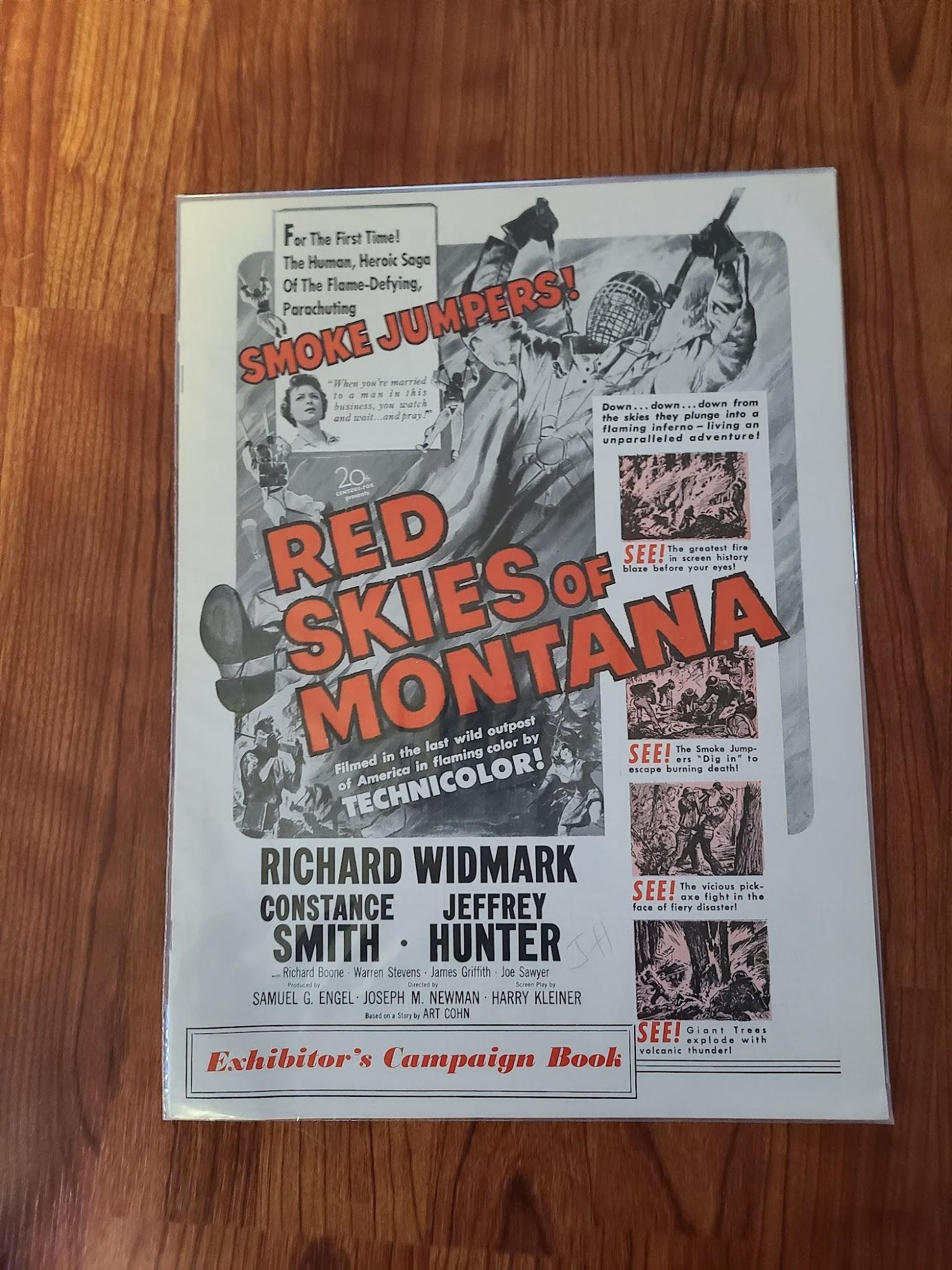 Red Skies of Montana 1952 Press Books