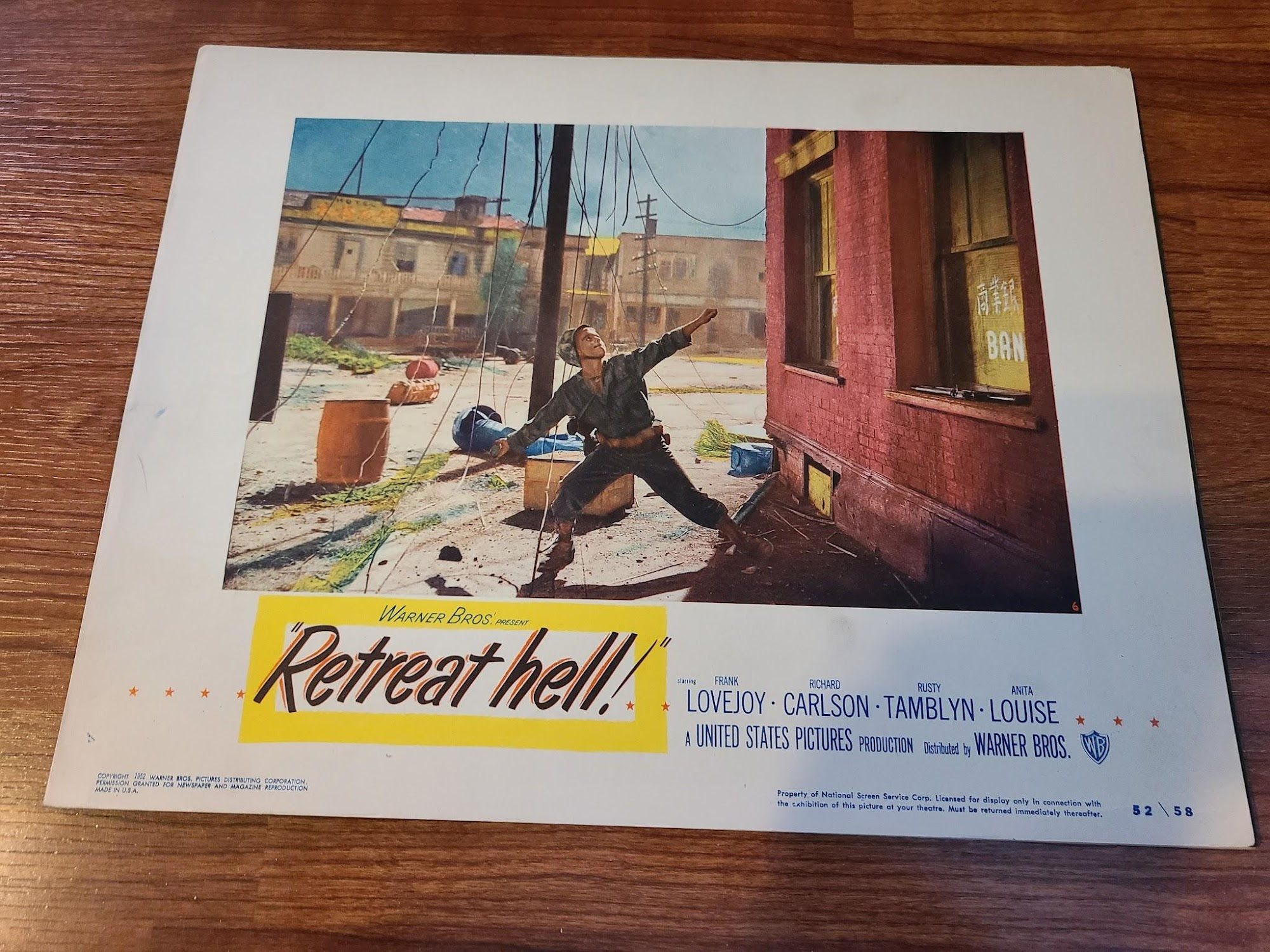 Retreat Hell 1952 Military/Aviation Lobby Cards
