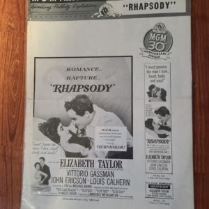 Rhapsody 1954 Press Books