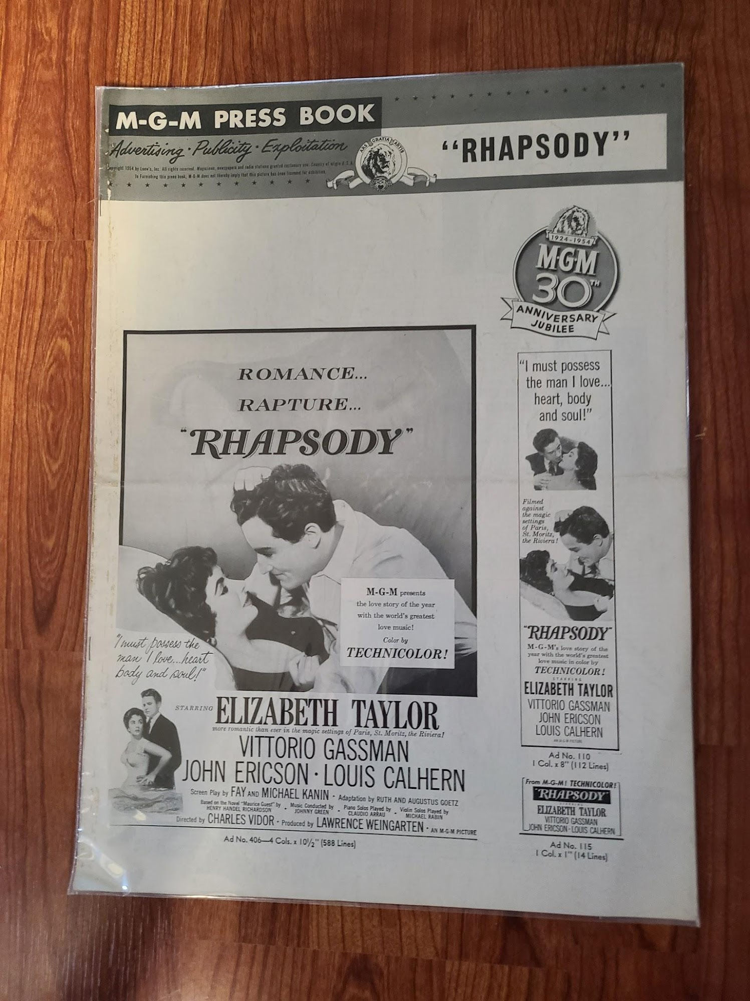 Rhapsody 1954 Press Books