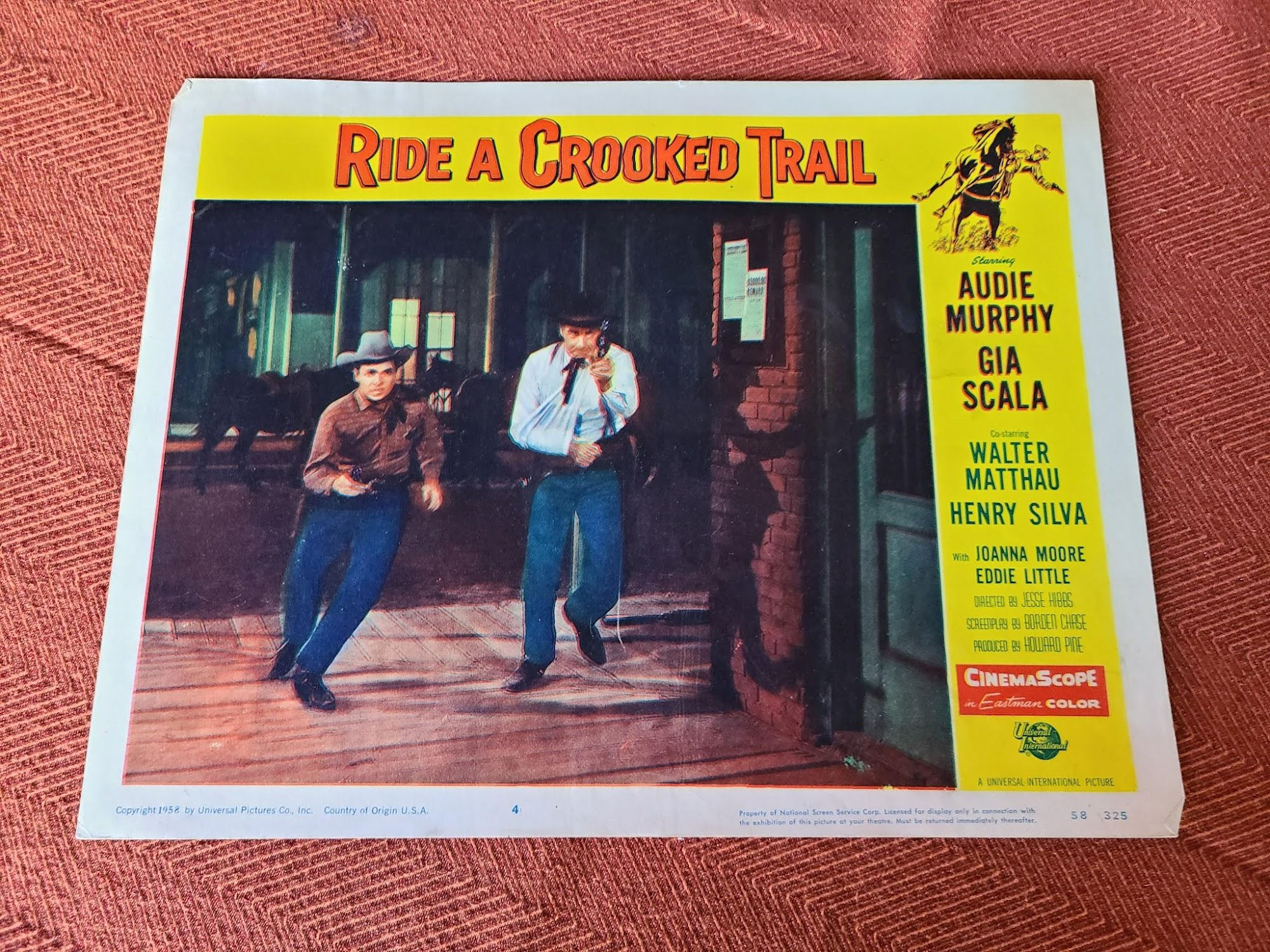 Ride A Crooked Trail 1958 Western Lobby Cards