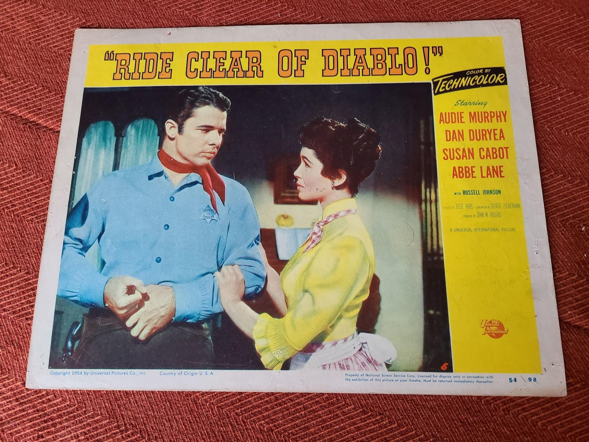 Ride Clear Of Diablo 1954 Western Lobby Cards