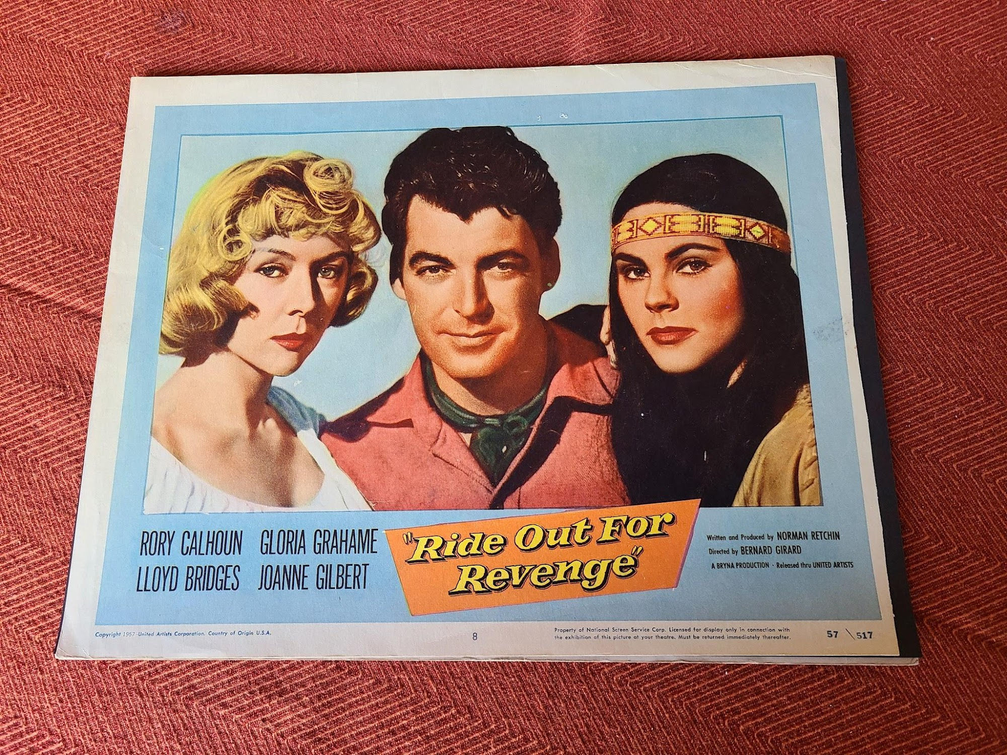 Ride Out For Revenge 1957 Western Lobby Cards