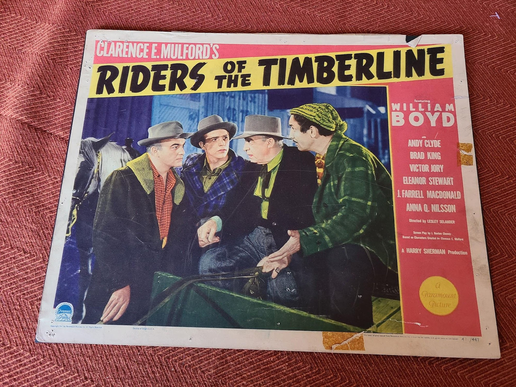Riders Of The Timberline 1941 Western Lobby Cards
