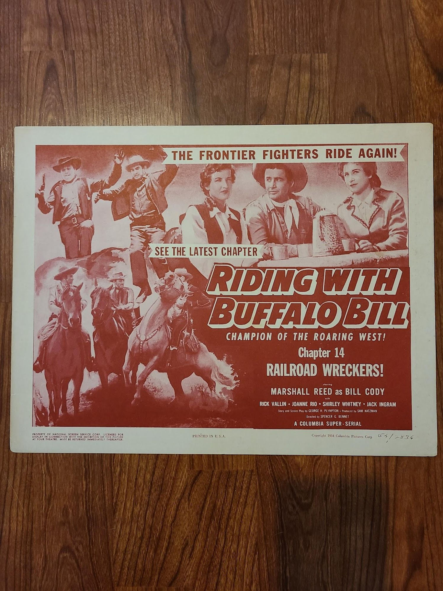 Riding With Buffalo Bill 1954 Serial Lobby Cards