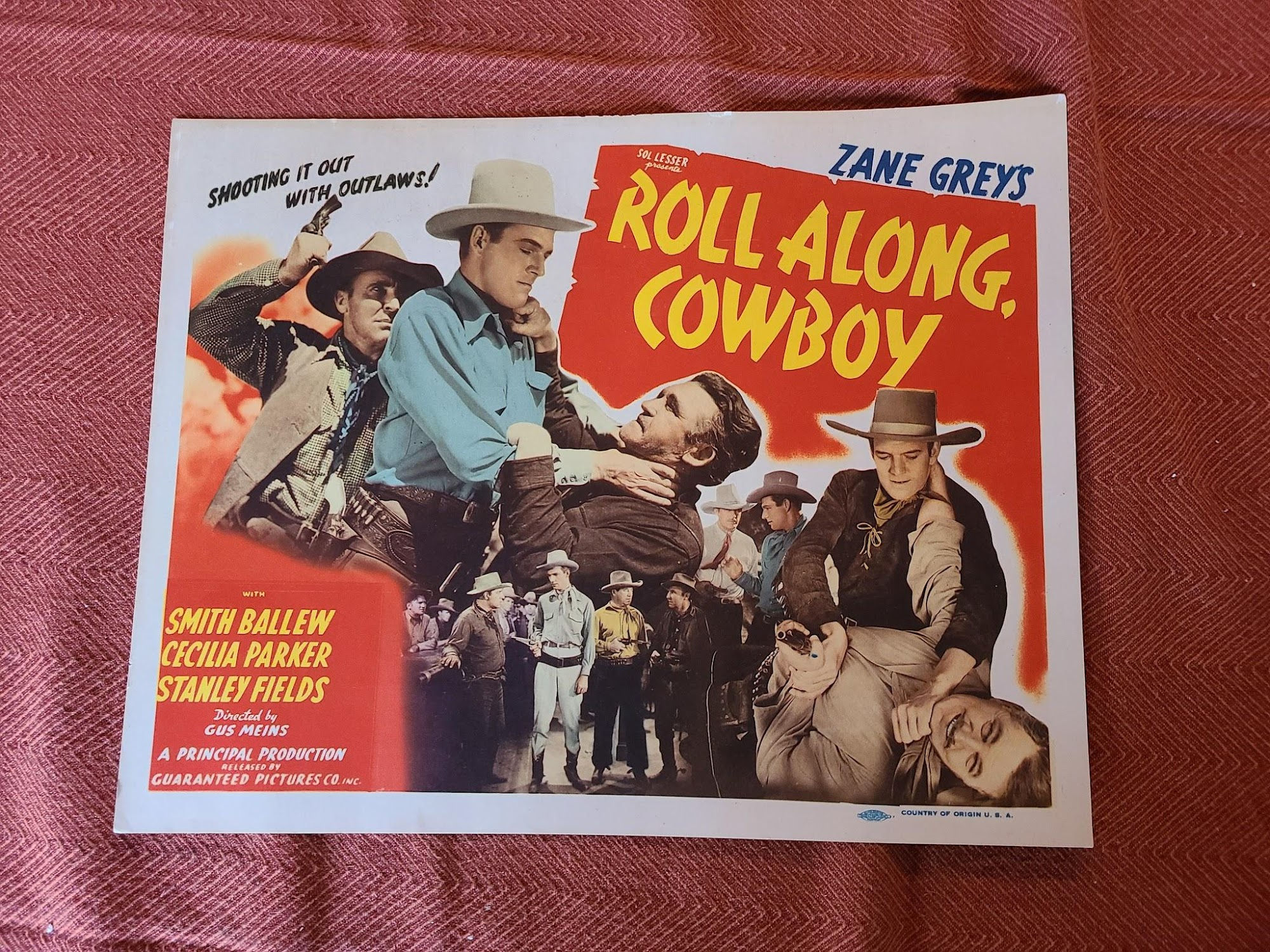 Roll Along Cowboy 1937 Western Lobby Cards