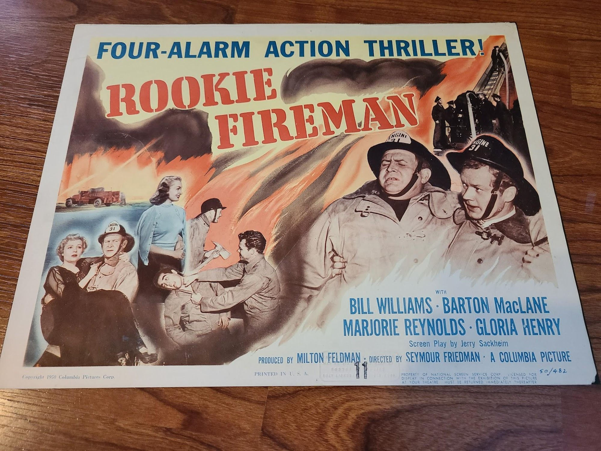 Rookie Fireman 1950 Title Cards