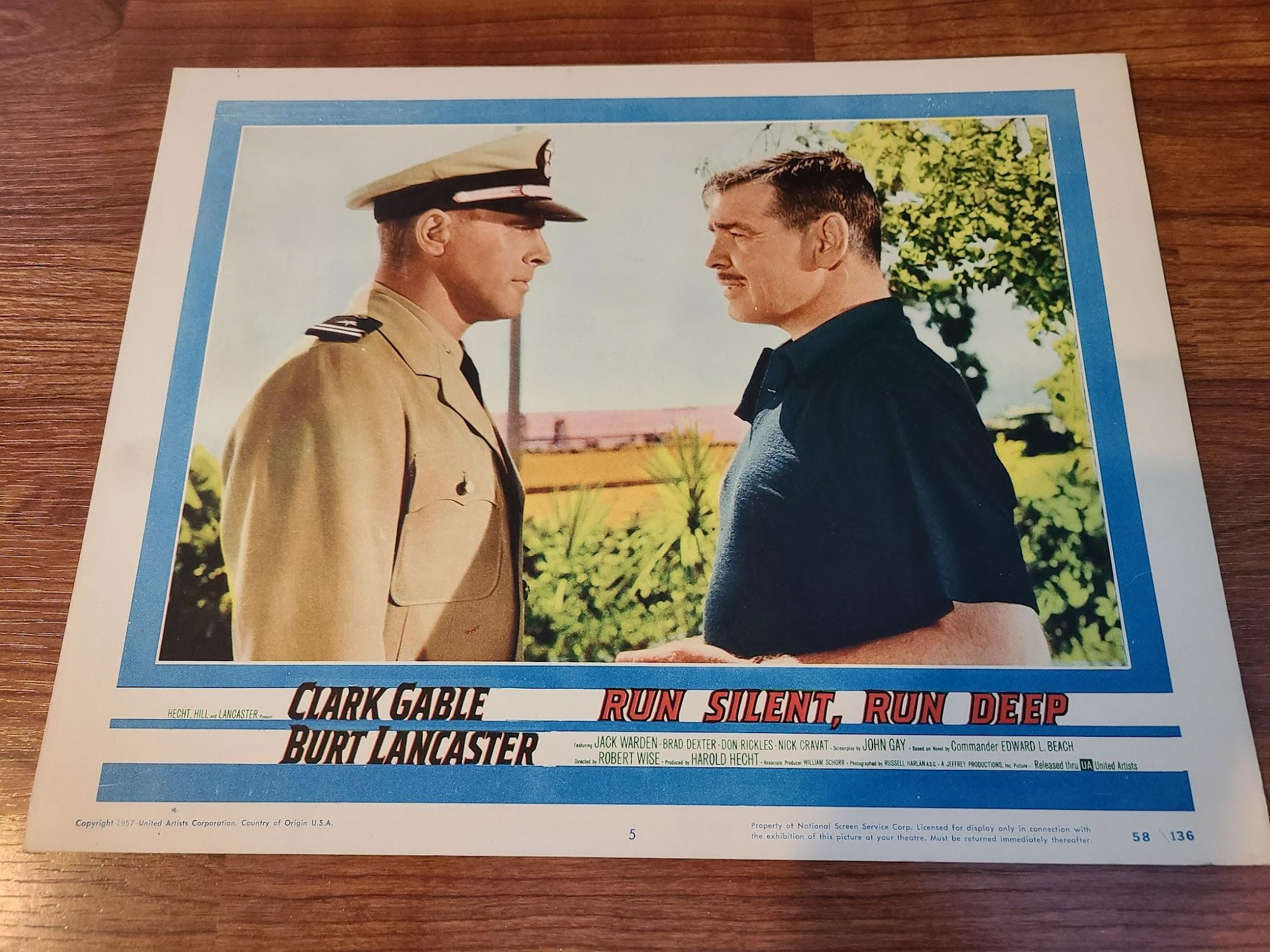 Run Silent Run Deep 1958 Military/Aviation Lobby Cards