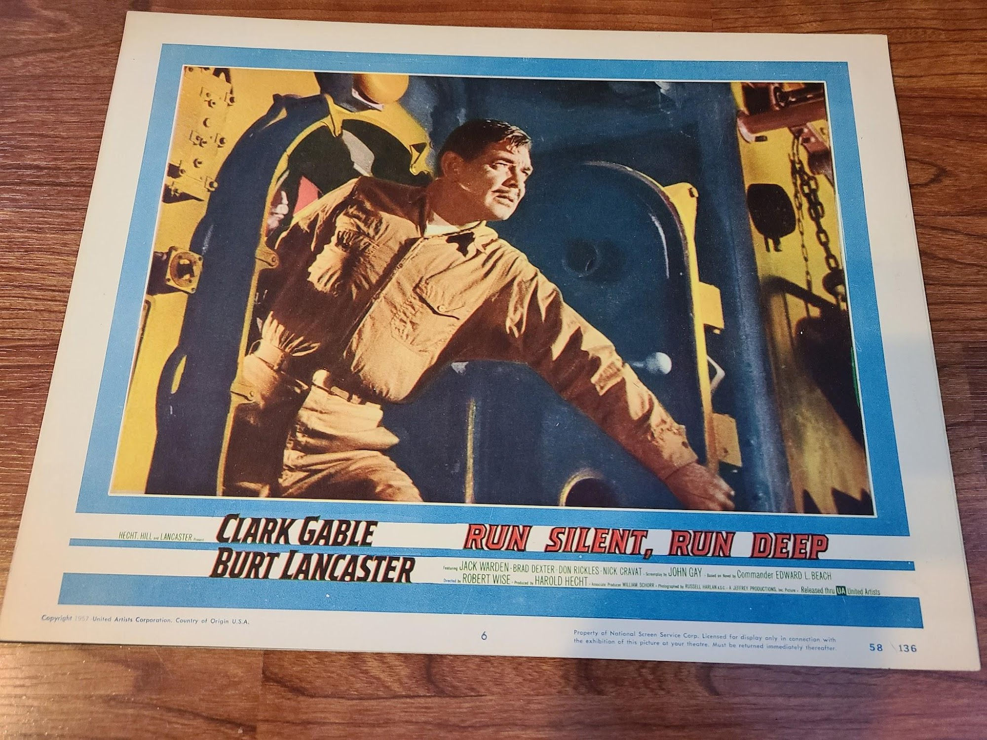Run Silent Run Deep 1958 Military/Aviation Lobby Cards