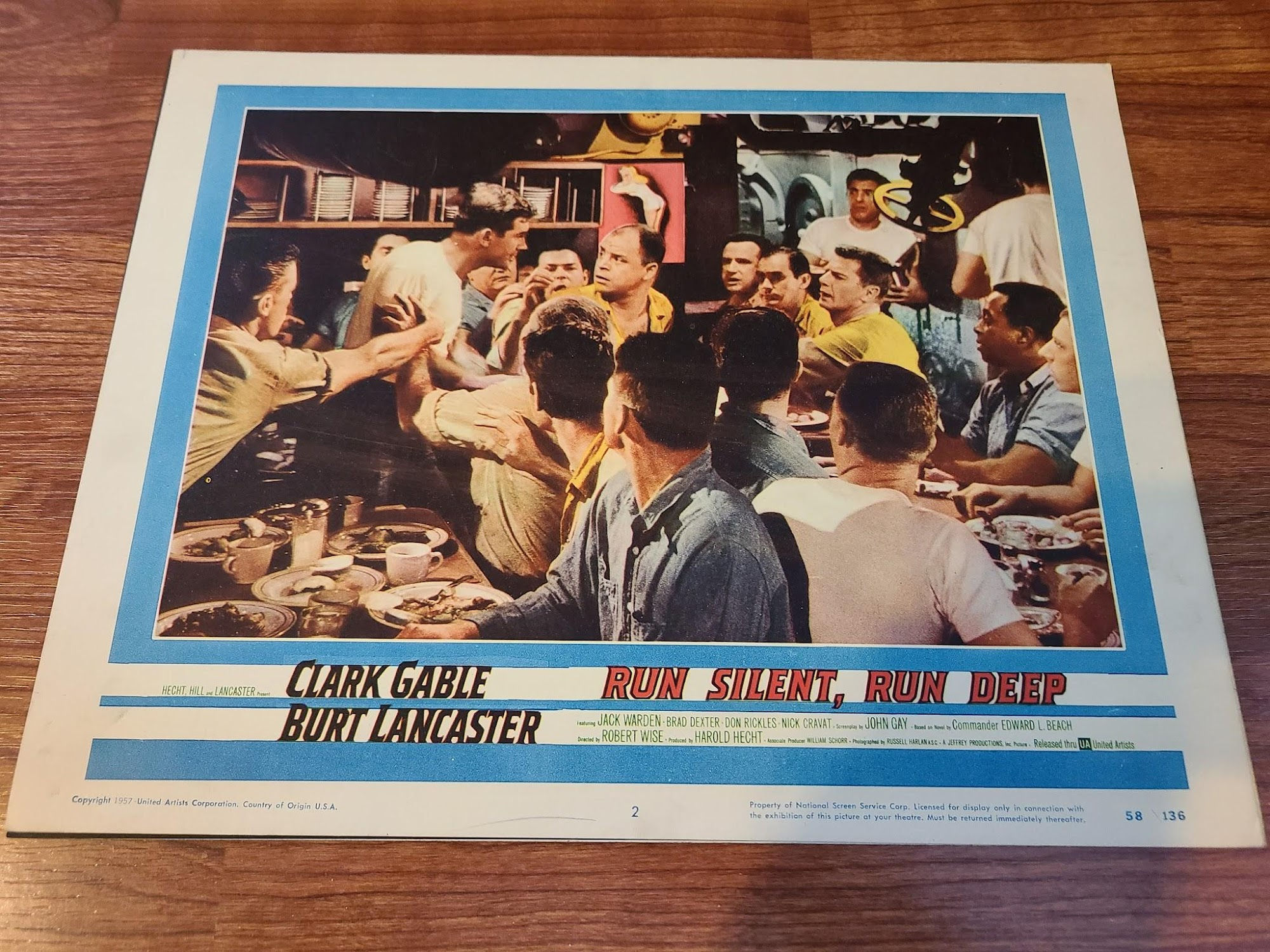 Run Silent Run Deep 1958 Military/Aviation Lobby Cards
