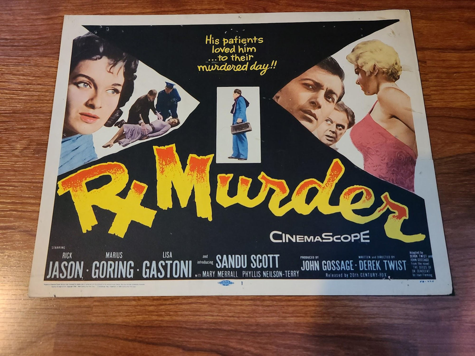 RX For Murder 1958 Title Cards