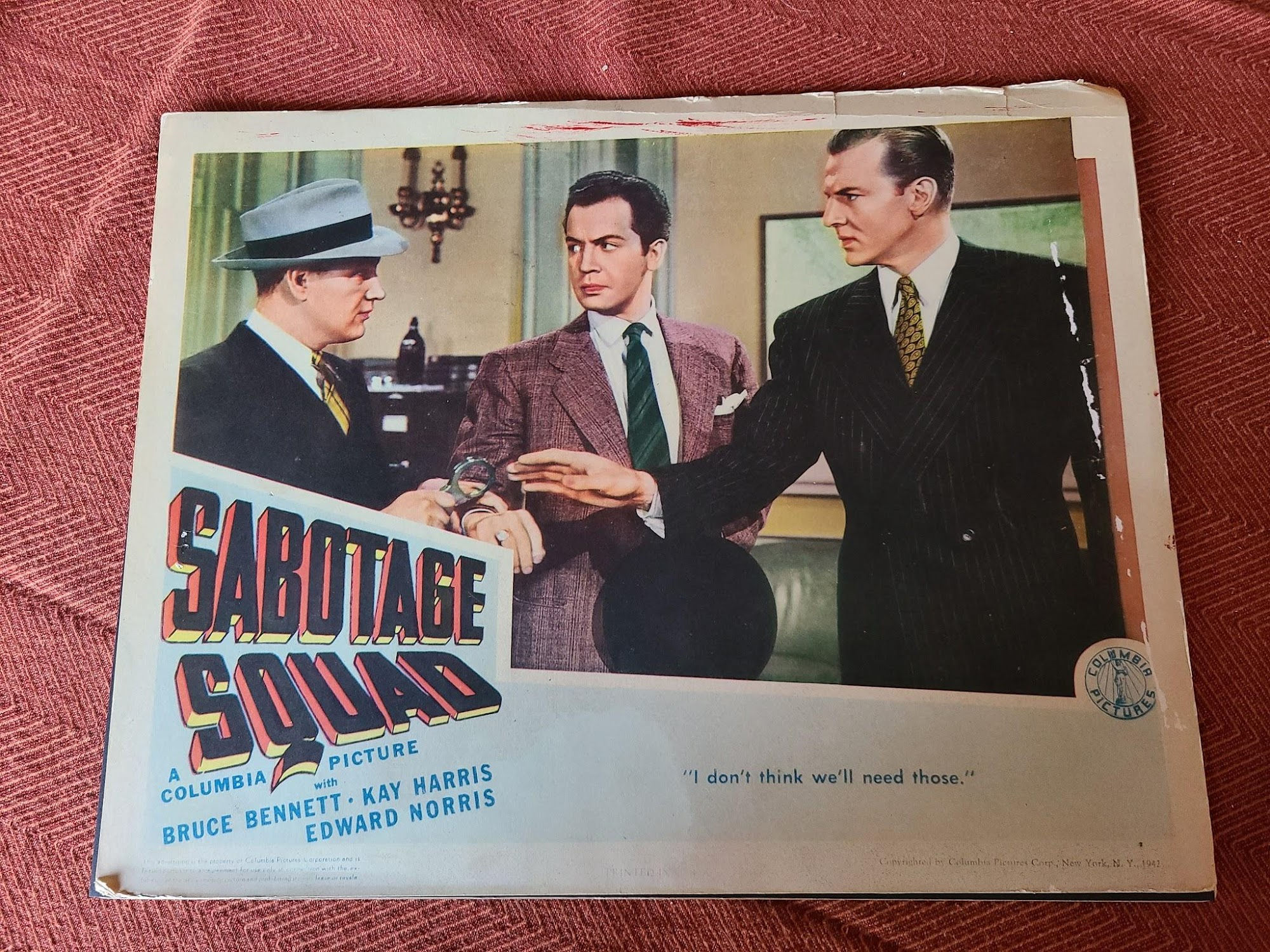 Sabotage Squad 1942 General Lobby Cards