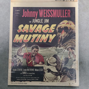 Savage Mutiny 1953 Window Cards
