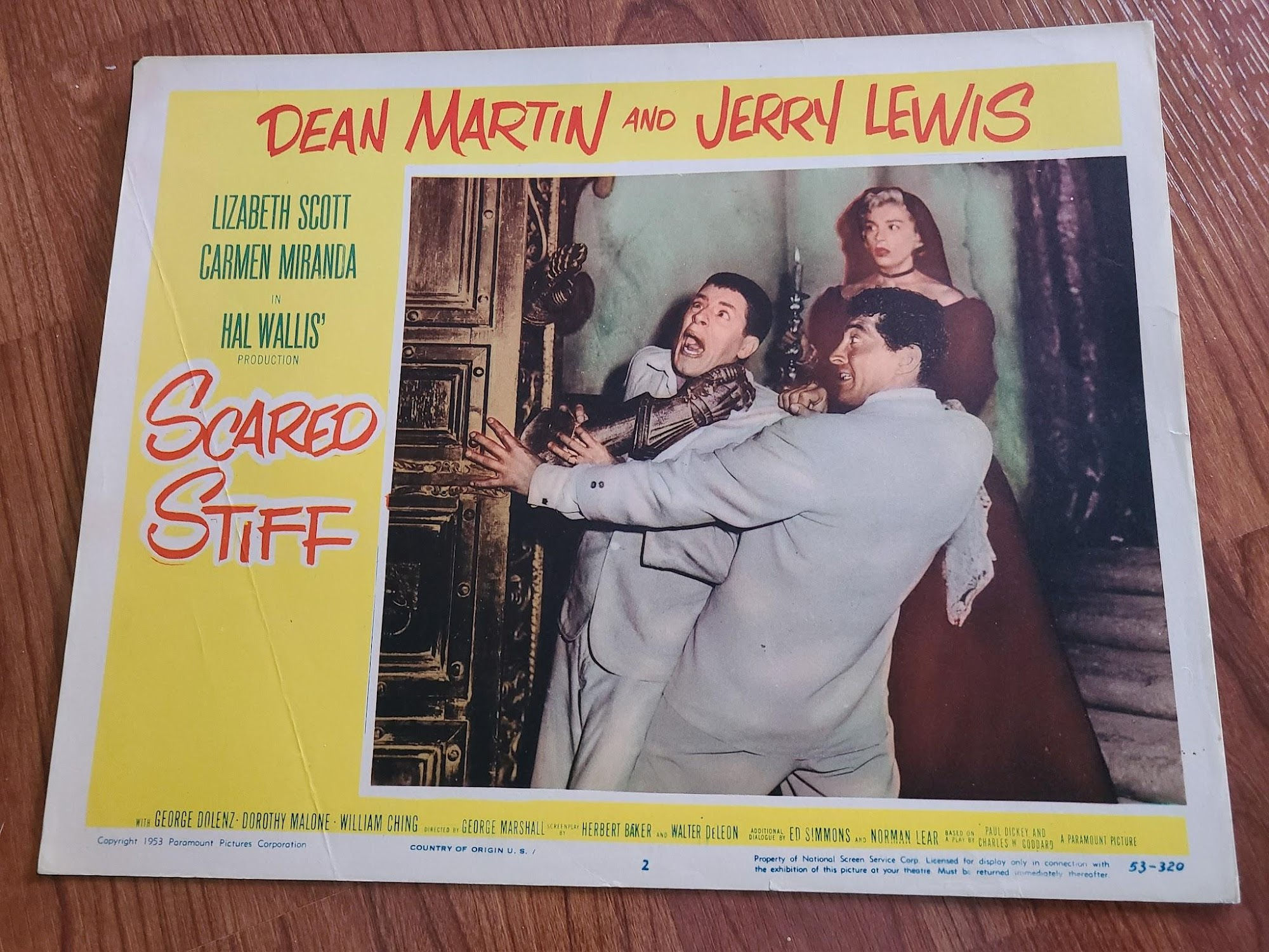 Scared Stiff 1953 General Lobby Cards