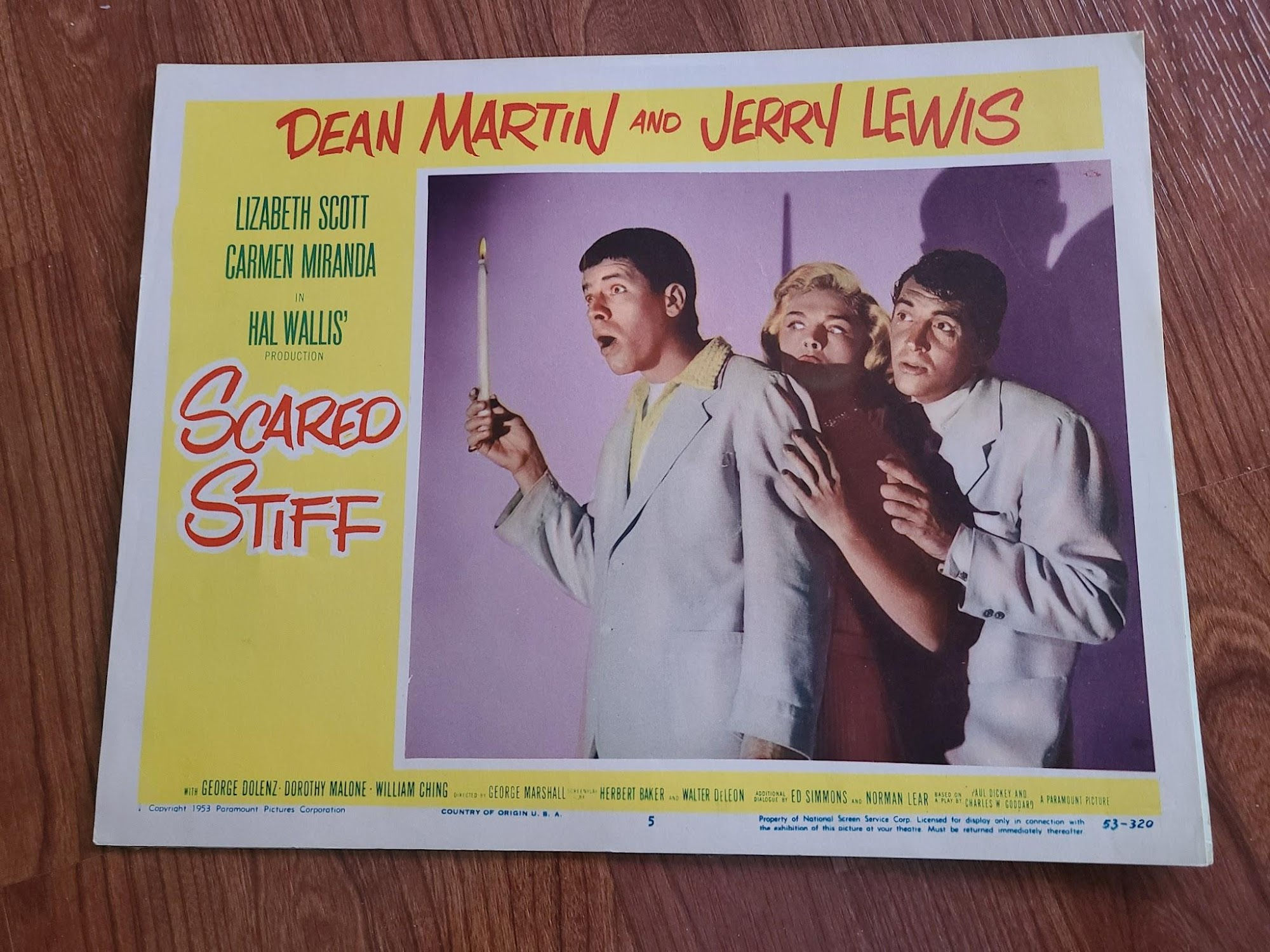 Scared Stiff 1953 General Lobby Cards
