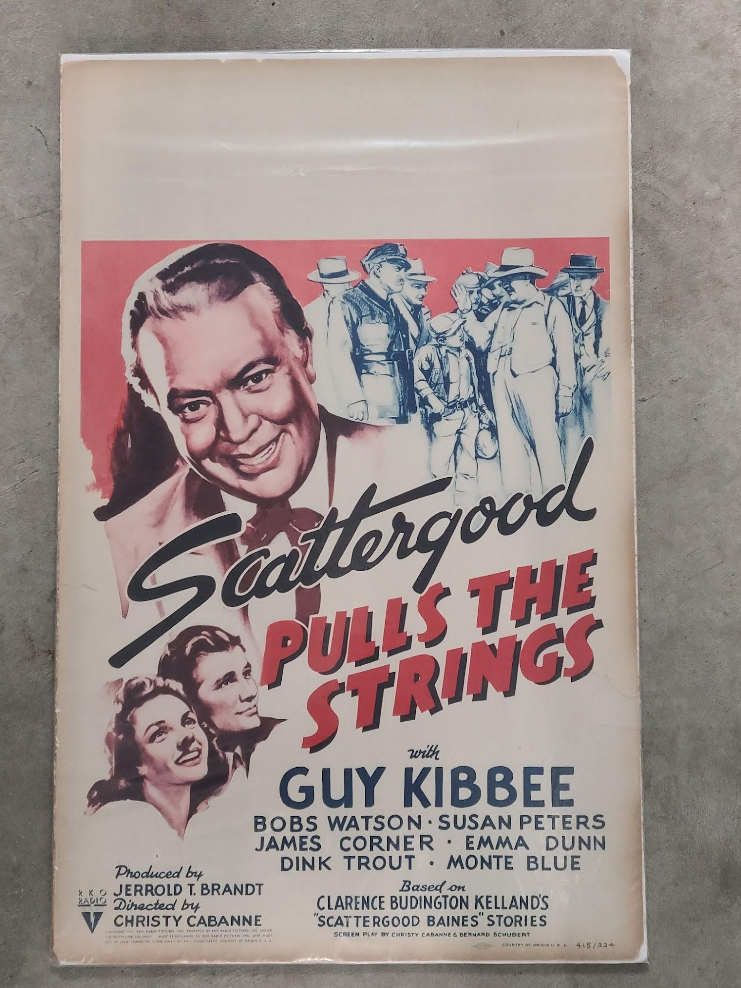 Scattergoods Pulls The String 1941 Window Cards