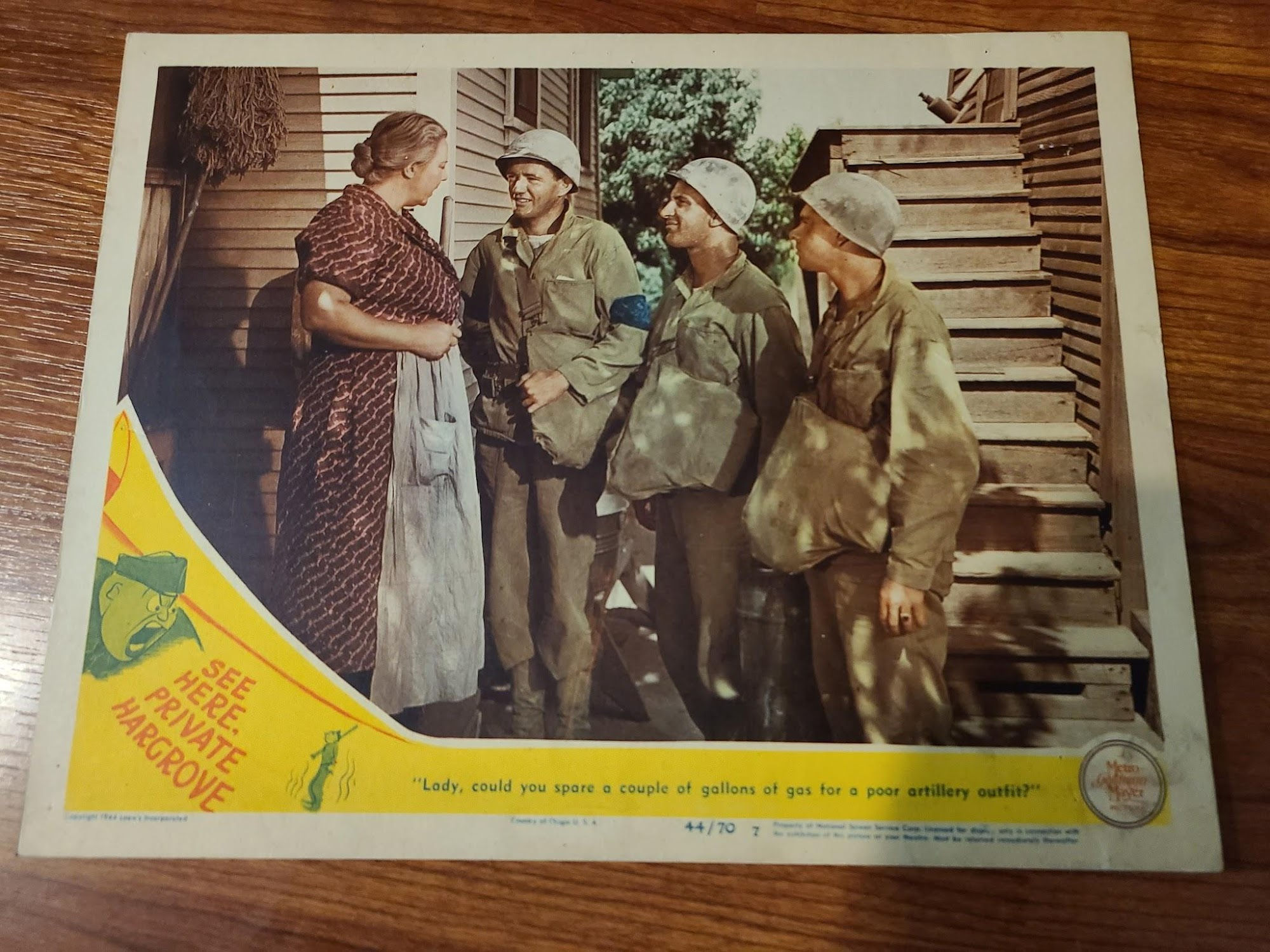 See Here Private Hargrove 1944 Military/Aviation Lobby Cards