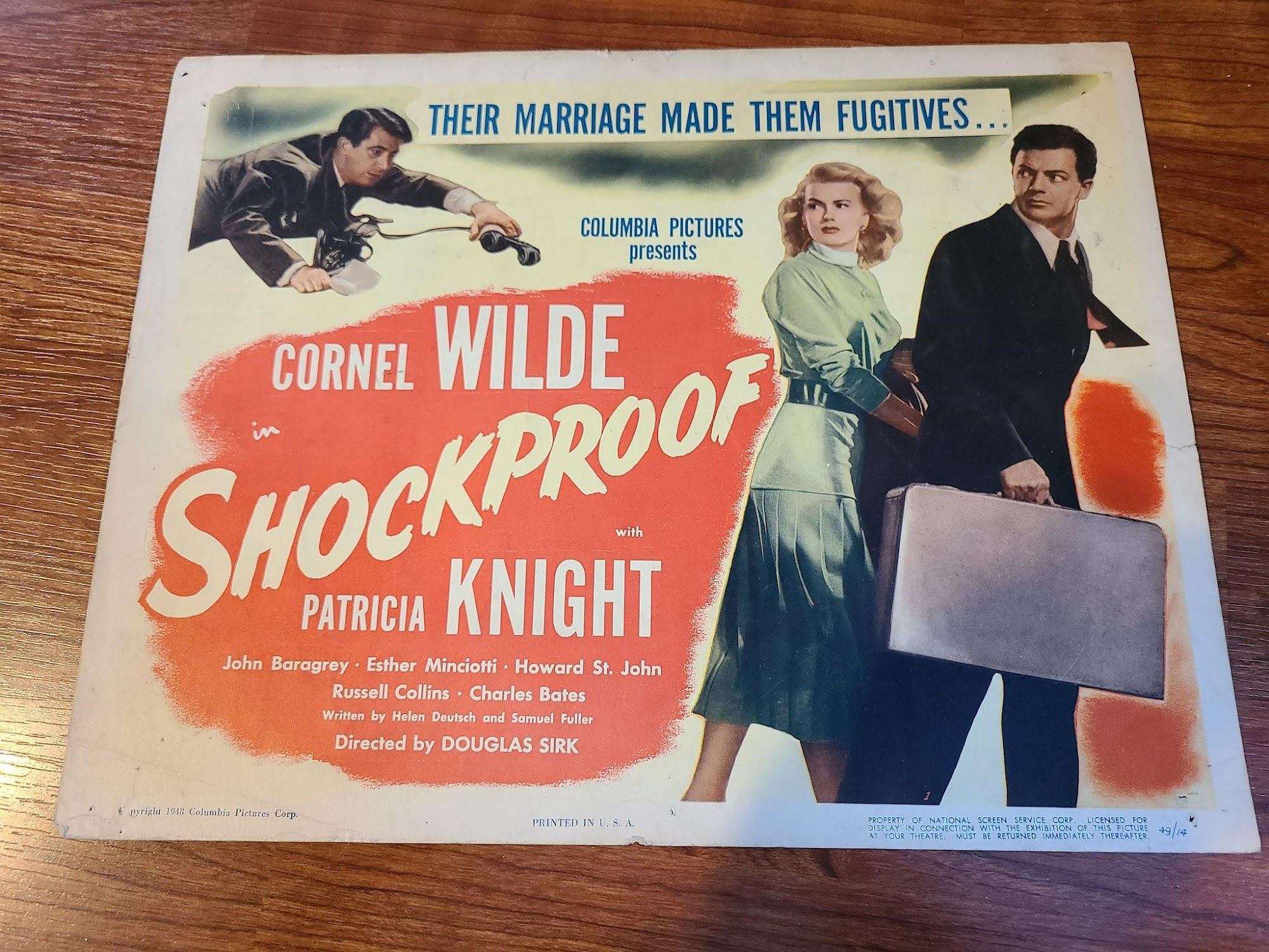 Shockproof 1949 Title Cards