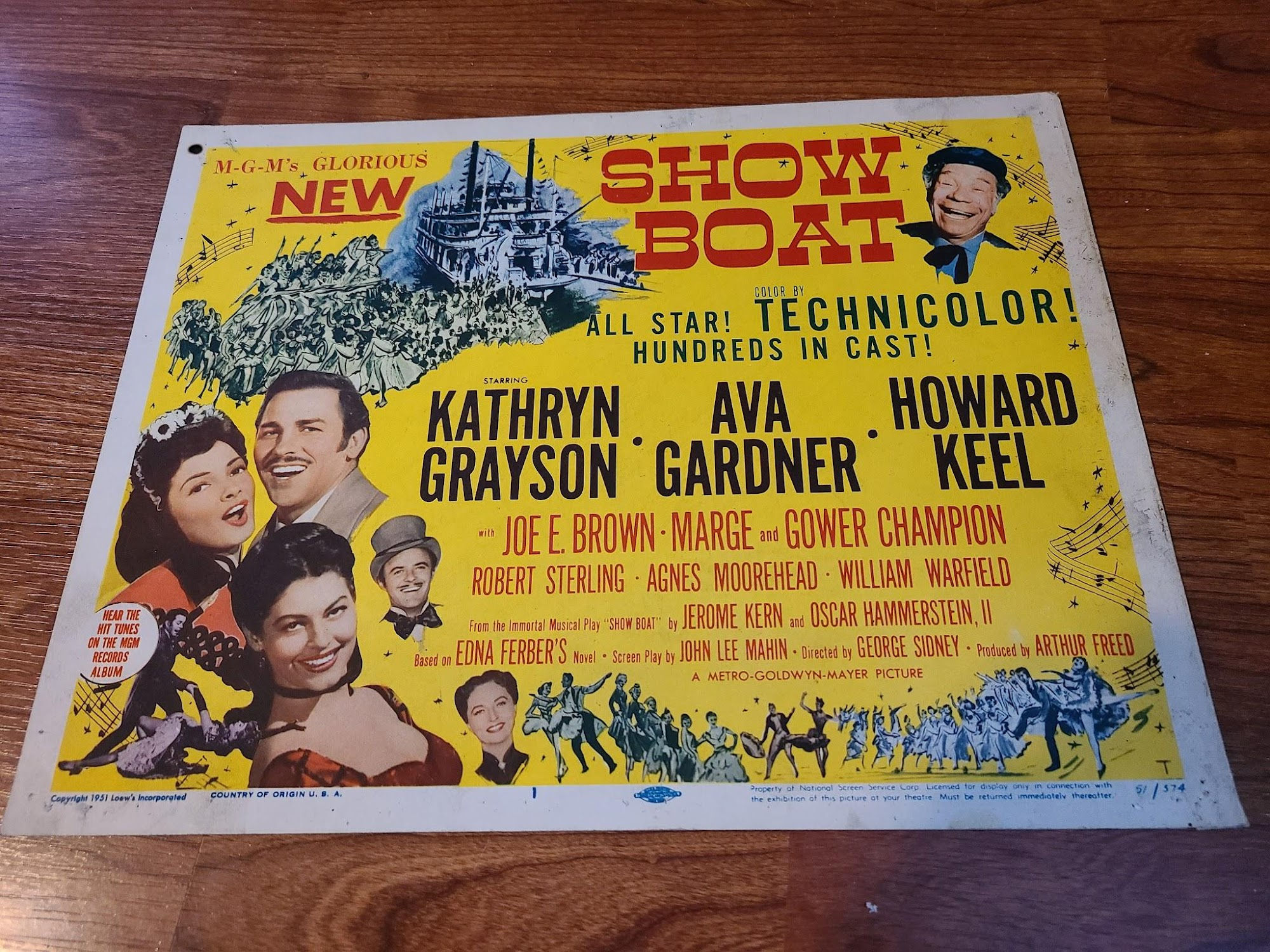 Show Boat 1951 Title Cards